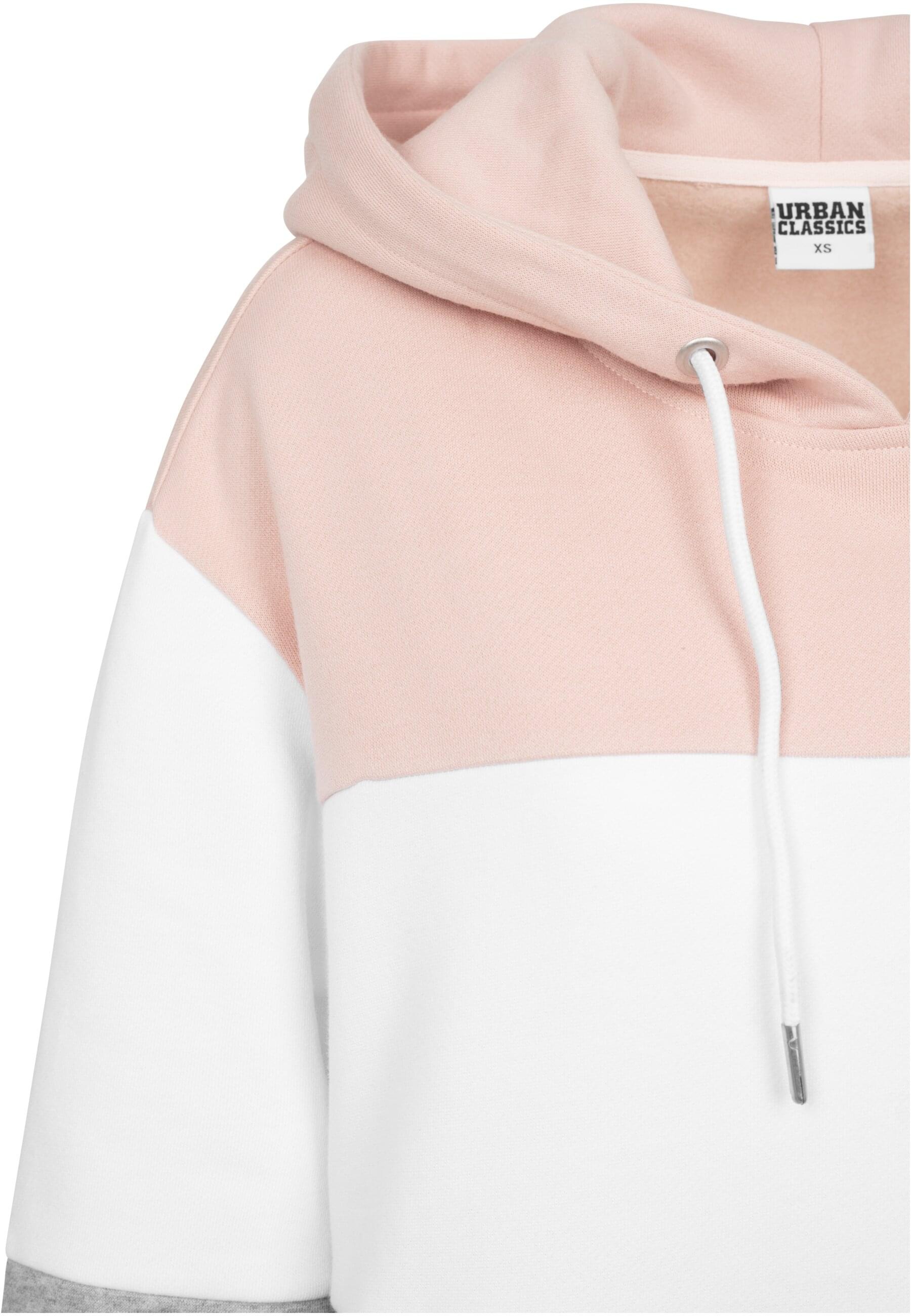 URBAN CLASSICS Rundhalspullover »Urban Classics Damen Ladies Oversize 3-Tone Hoody«, (1 tlg.)