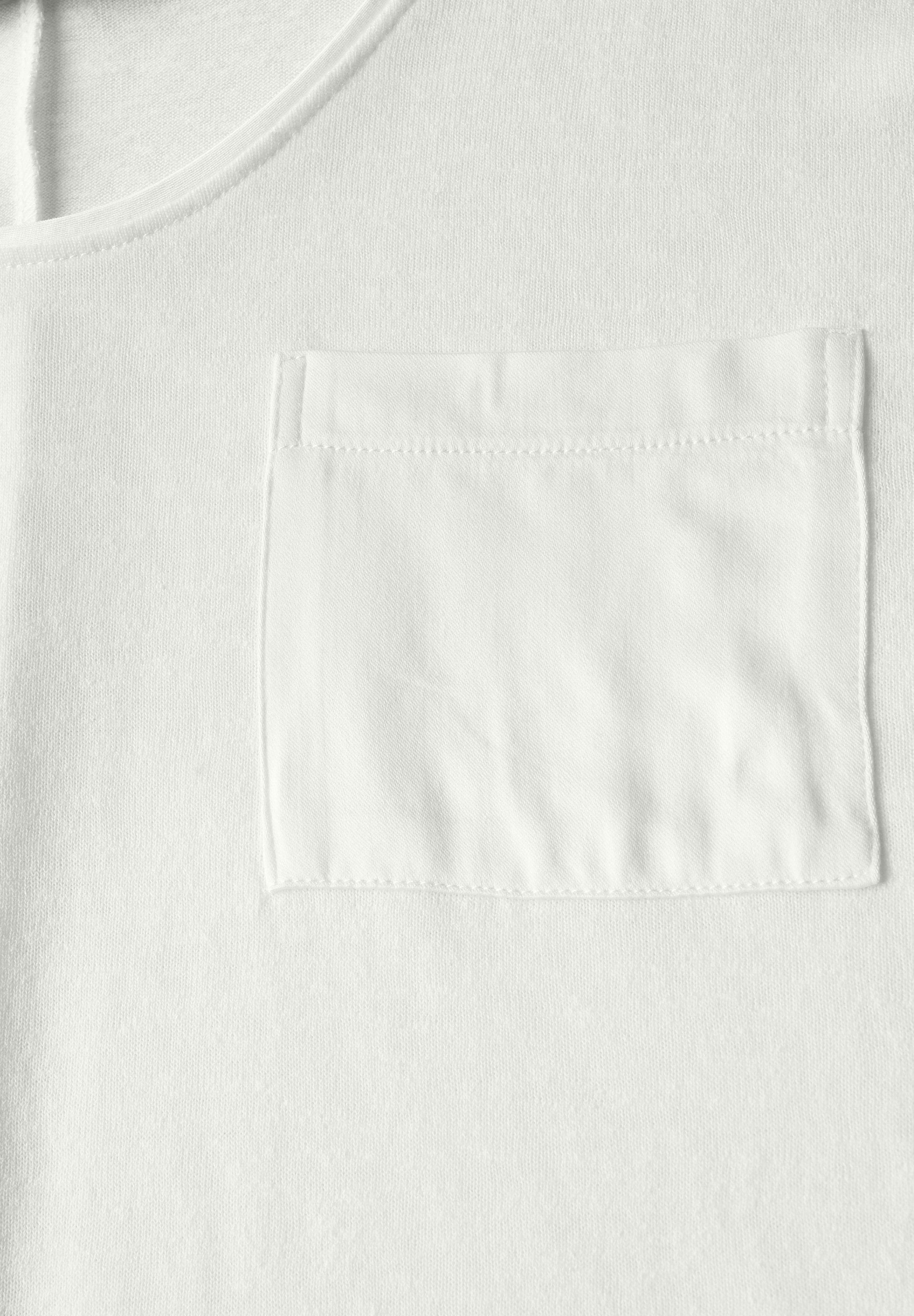 STREET ONE T-Shirt, mit abgerundetem V-Ausschnitt