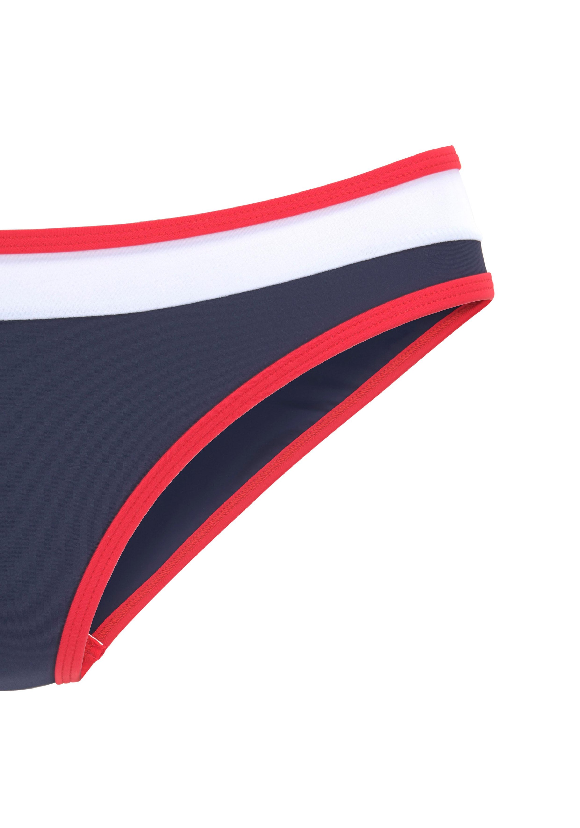 Triangel-Bikini KANGAROOS "Energy", Gr. 40, Cup C/D, blau (marine), Xtra Life LYCRA, Colorblocking, Farbeinsätze, Bikini-Sets Triangel-Bikini, im Colourblocking-Style 3