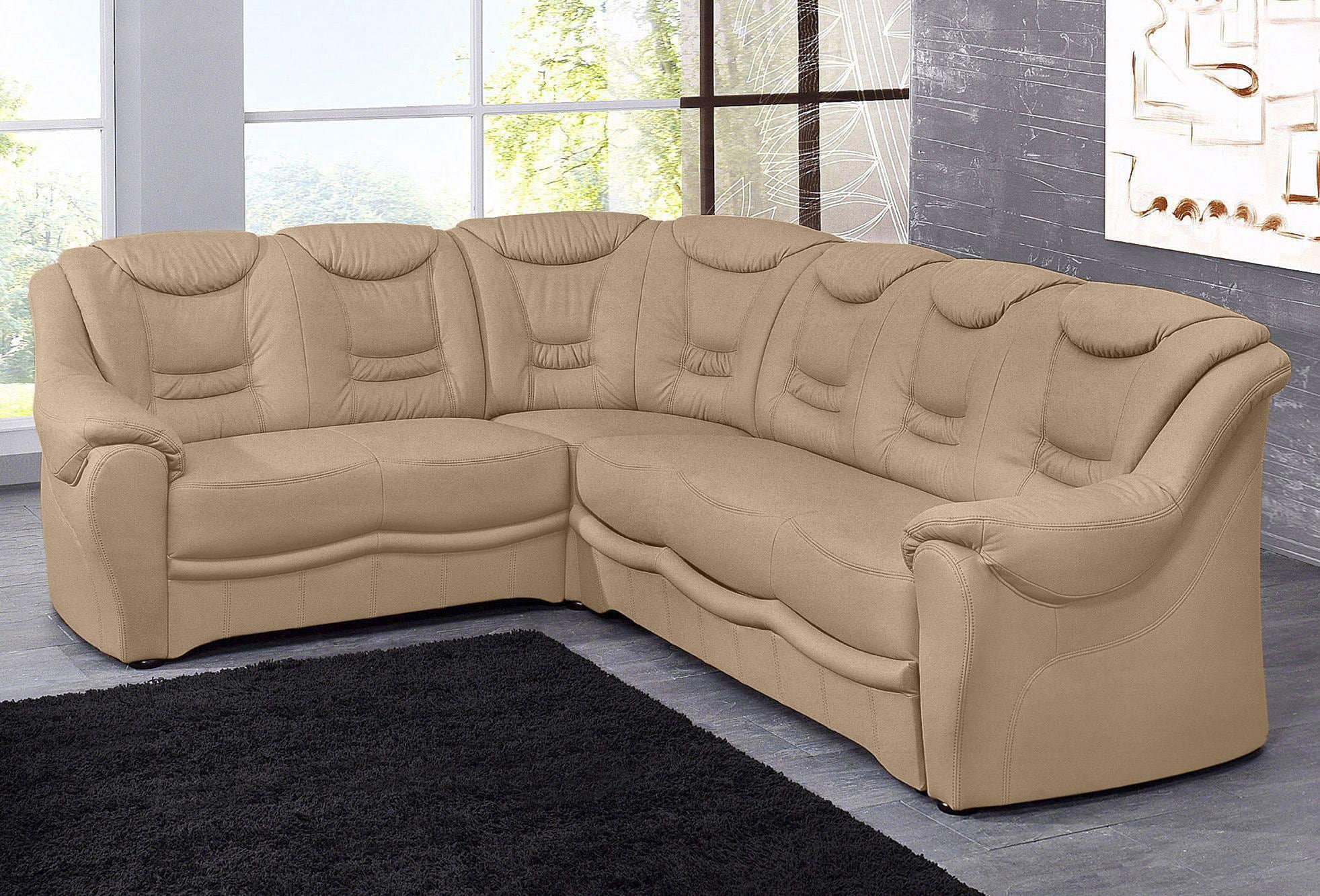 sit&more Ecksofa "Bansin, L-Form, B: 265 cm, Bettfunktion optional, Federkern-Polsterung" Komfortable Sitzhöhe 46 cm, Liegefläche 148 x 198 cm bei Bettfunktion