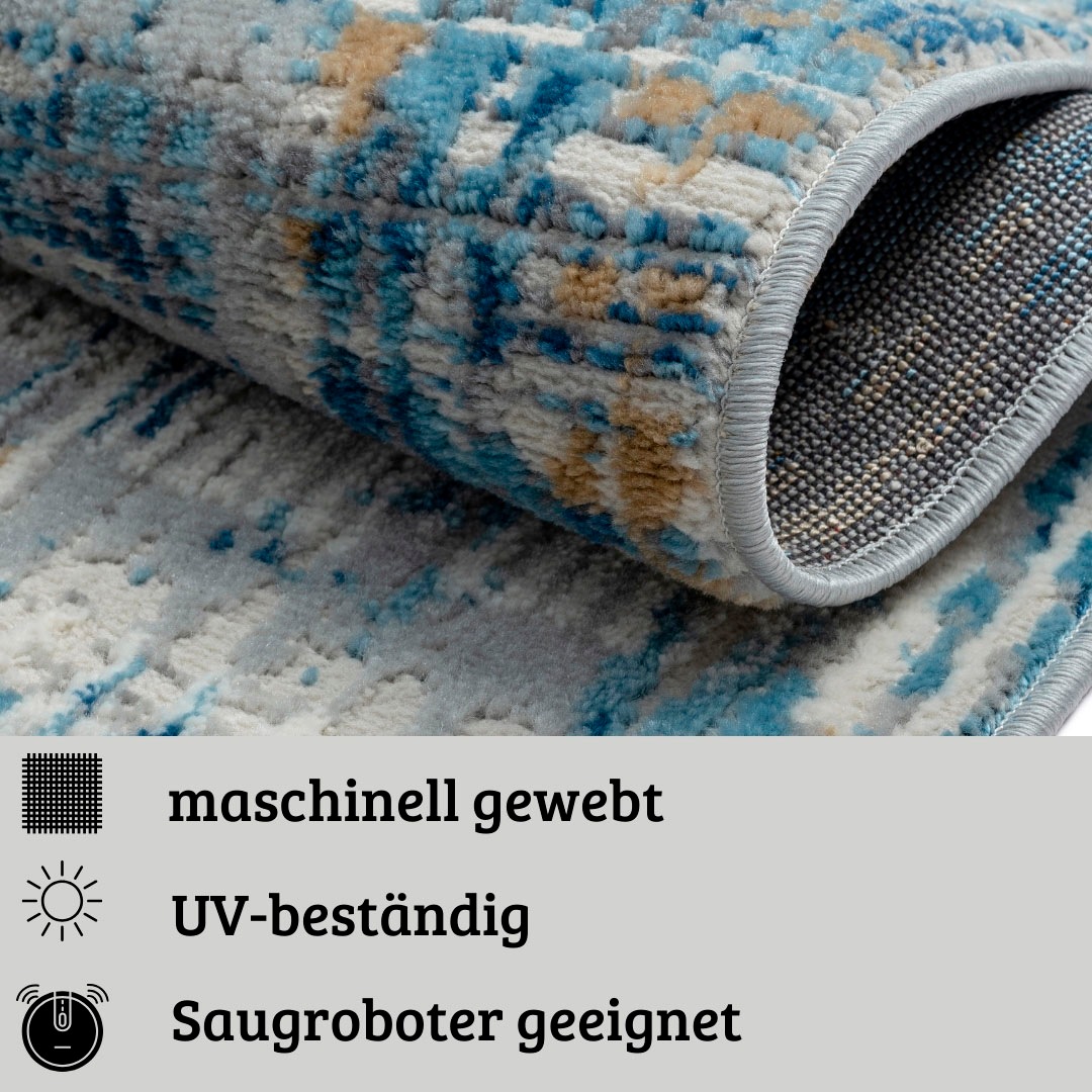my home Teppich »Niamh Lagerräumung«, rechteckig, 8 mm Höhe, Kurzflor, modernes Design, pflegeleicht, Wohnzimmer