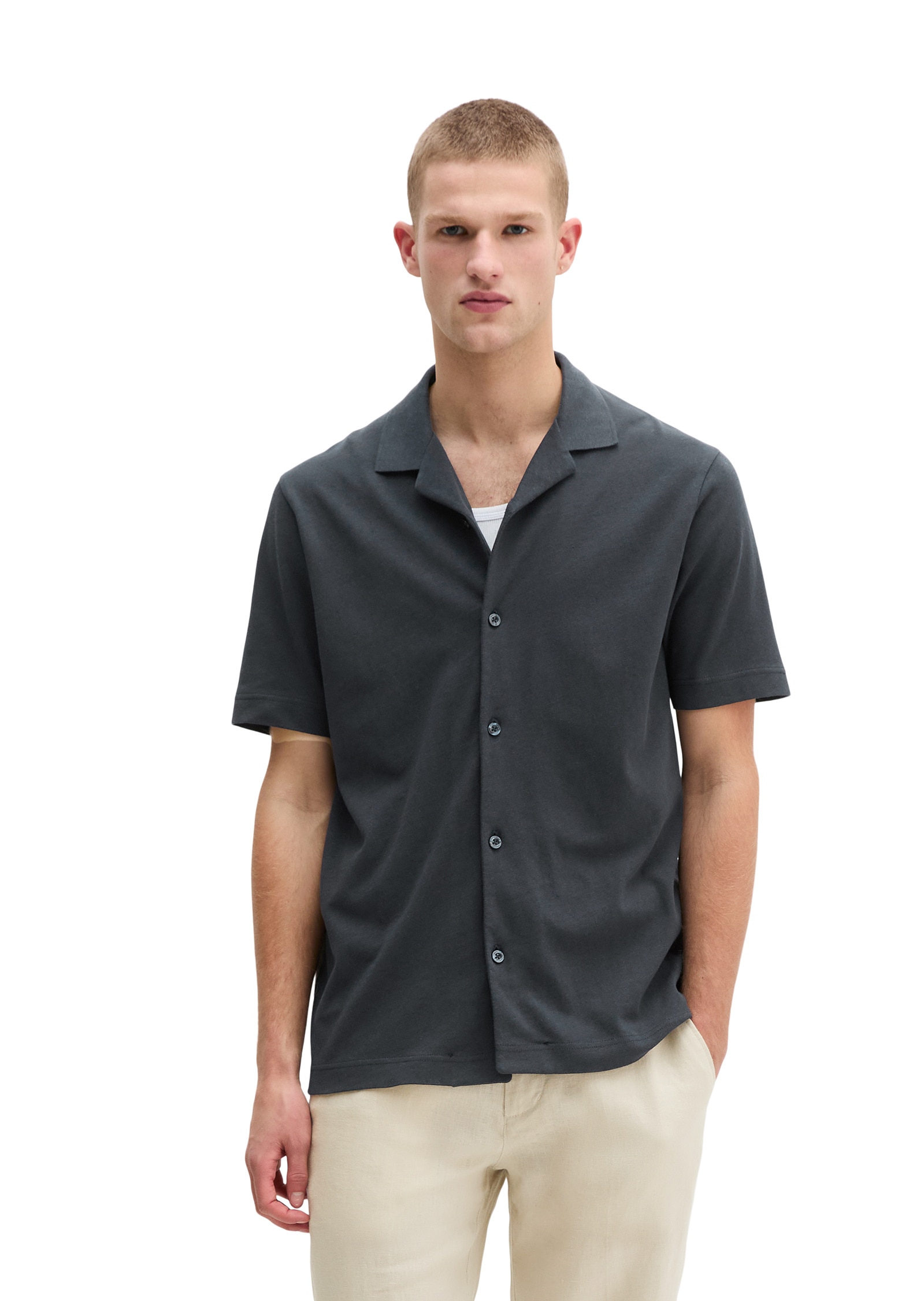 Marc OPolo Poloshirt "aus Baumwoll-Leinen-Mix" günstig online kaufen