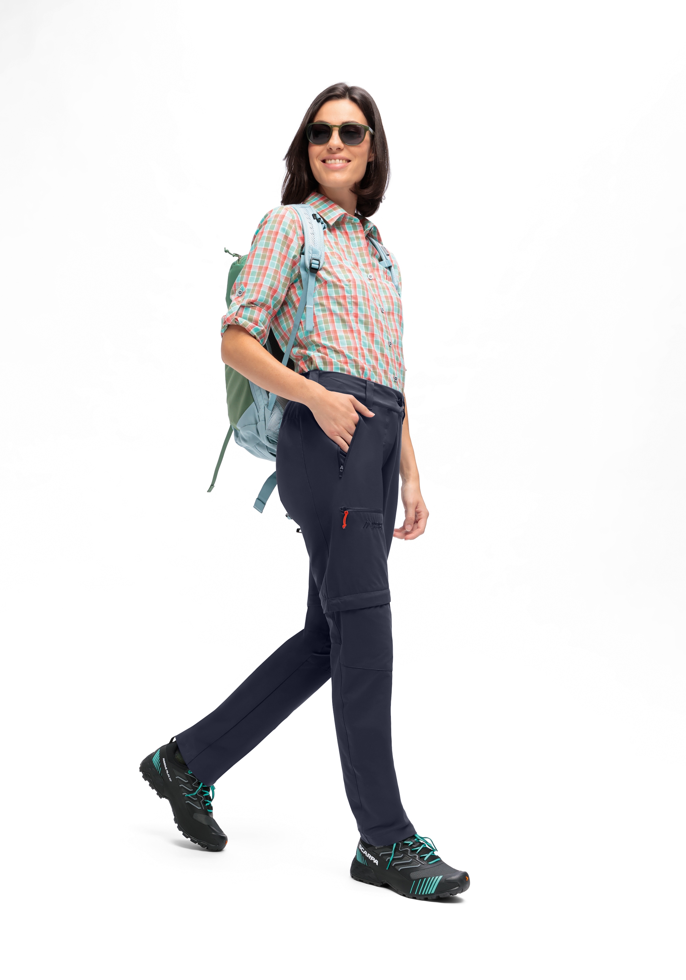 Maier Sports Outdoorhose »Nata Zip Loop«, Damen Wanderhose, Zip-Off Funktionshose, 3 Taschen, Regular Fit