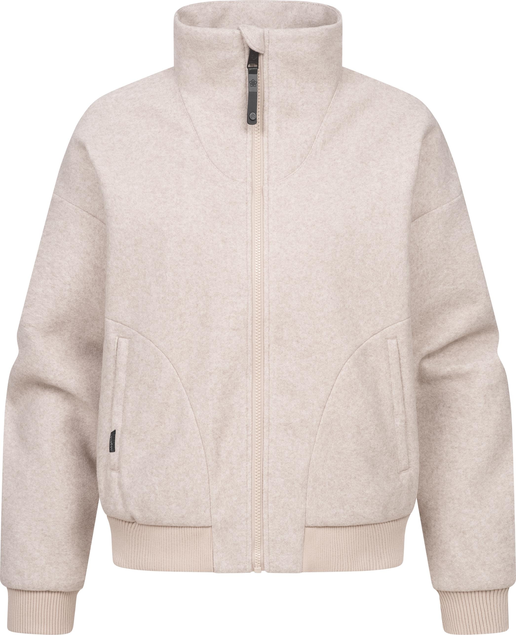 Ragwear Outdoorjacke »Toscia«, ohne Kapuze, angesagte oversized Übergangsjacke in Woll-Optik