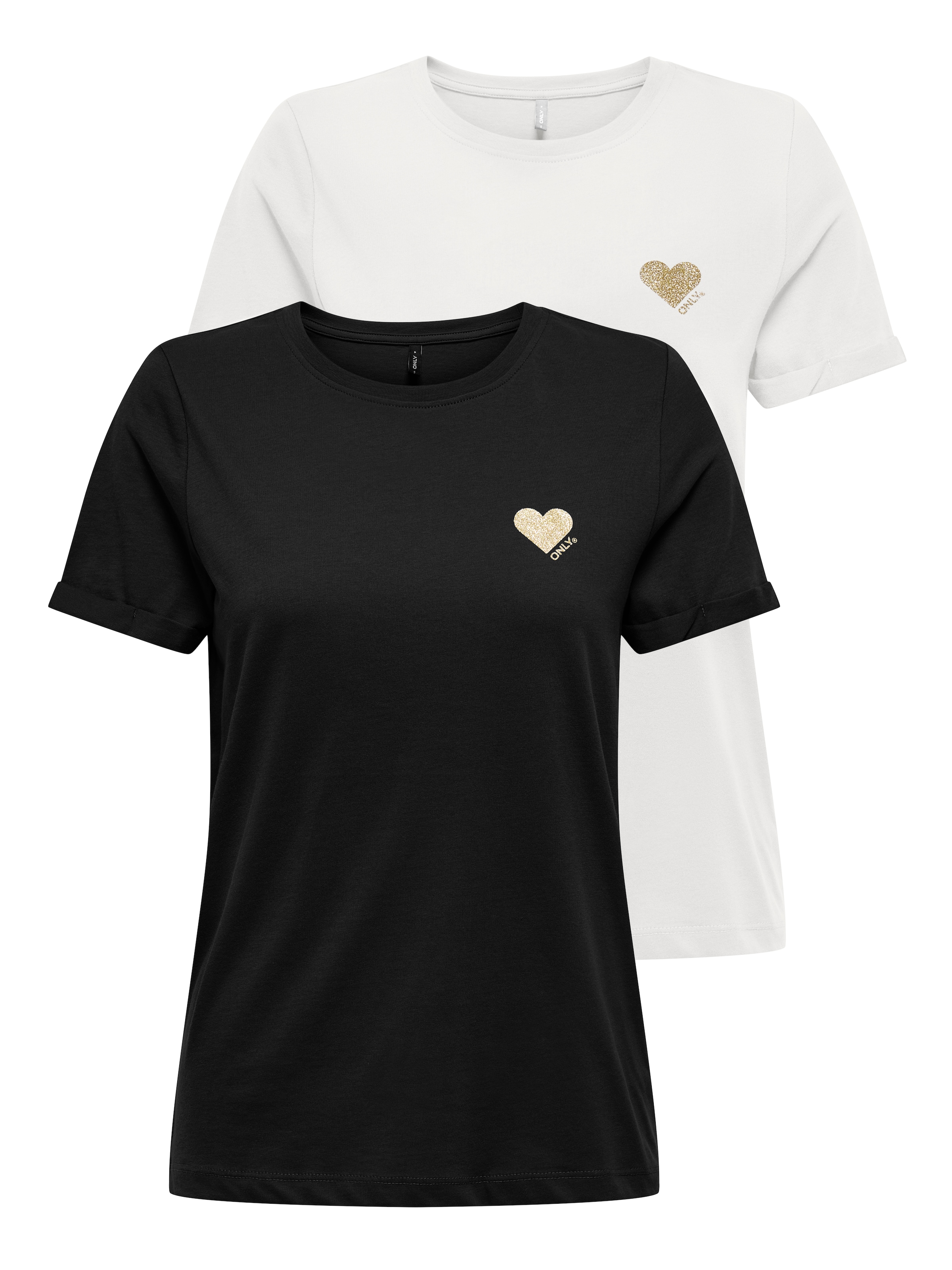 ONLY Kurzarmshirt "ONLKITA LIFE S/S TOP 2 PACK CS JRS", 2 Stk. günstig online kaufen