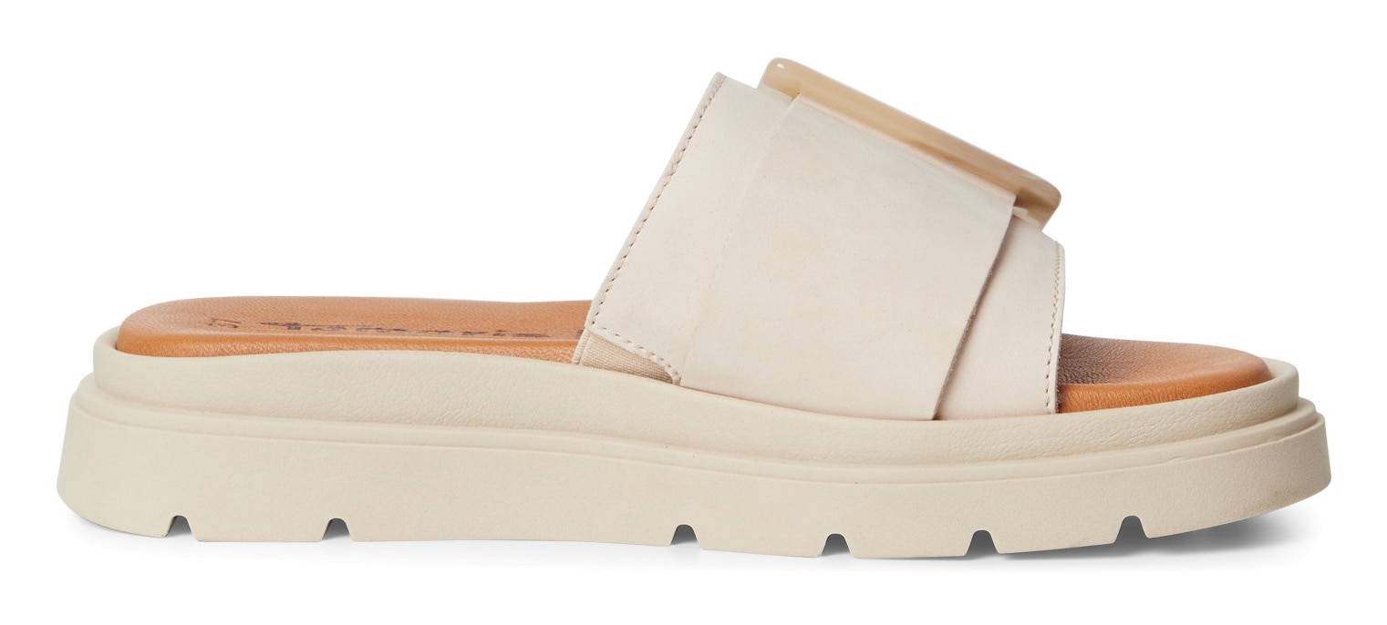 Tamaris Pantolette, Plateau, Sommerschuh mit modischer Zierschnalle
