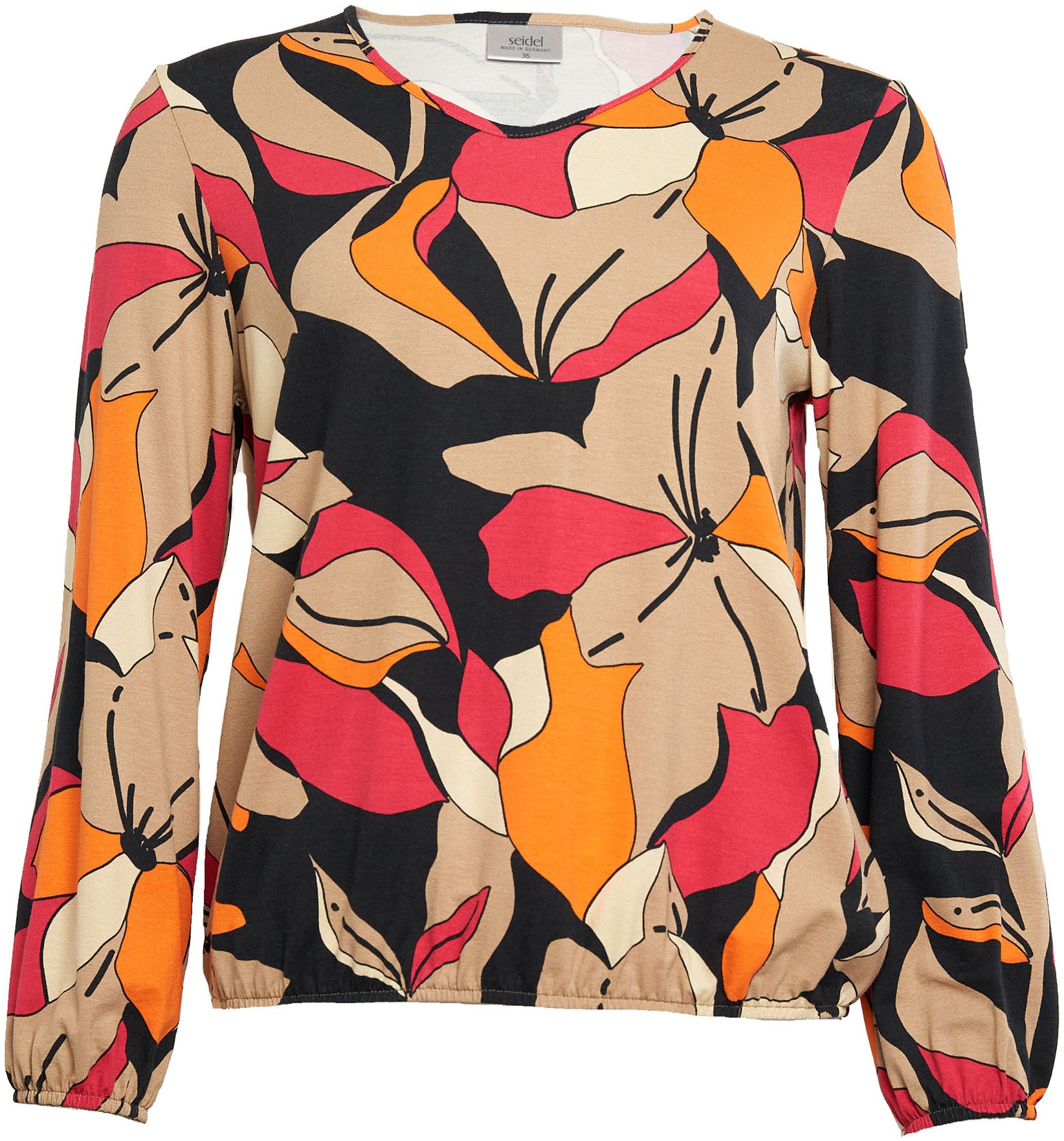 Seidel Moden Langarmshirt, mit All-Over Print, MADE IN GERMANY
