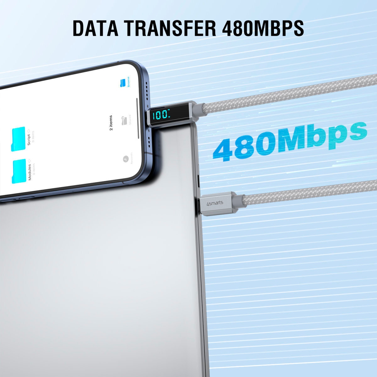 4smarts USB-Kabel »DigitCord USB-C 100W«, USB Typ C-USB Typ C, 150,00 cm