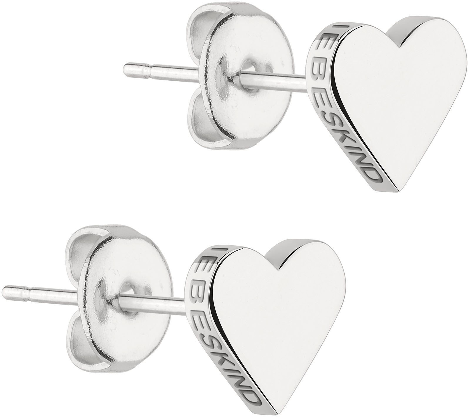 Paar Ohrstecker »Schmuck Geschenk Edelstahl Ohrringe Herz, LJ-0500-E-08, LJ-0501-E-08«