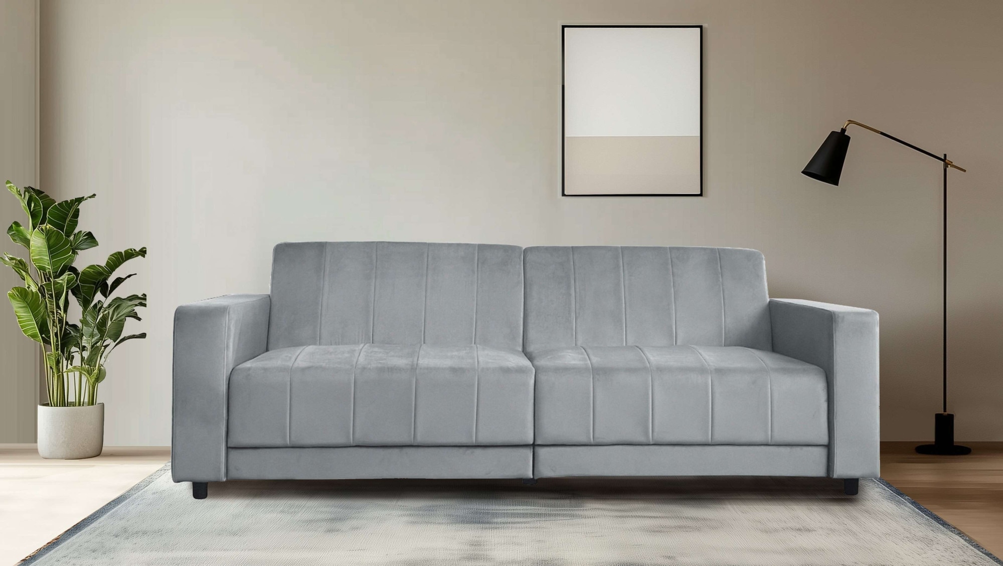 Dorel Home 3-Sitzer "Allie II Schlafsofa 225 cm" Bett-Funktion (108/190cm), günstig online kaufen