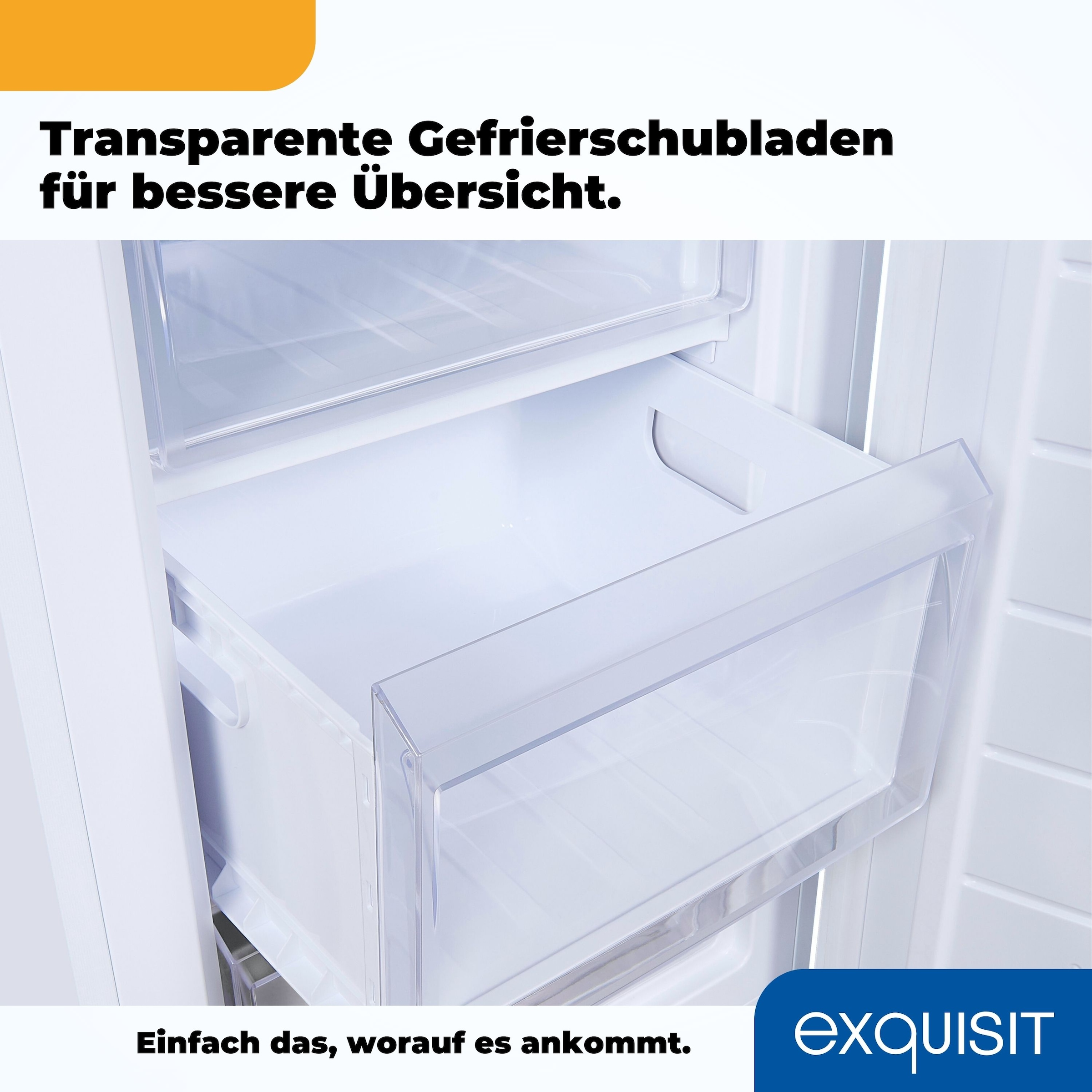exquisit Gefrierschrank »GS81-040C weiss«, 85,5 cm hoch, 54,5 cm breit, energiesparend in Energieefizienz C, 87 Liter Nutzinhalt, 4 Sterne