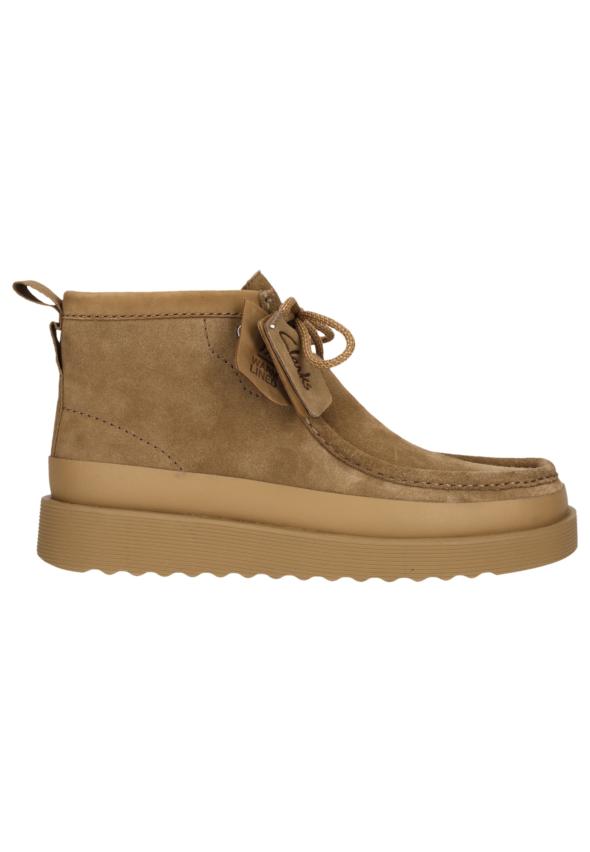 Clarks Stiefel »Wallabee FTR2 High«, aus weichem Veloursleder