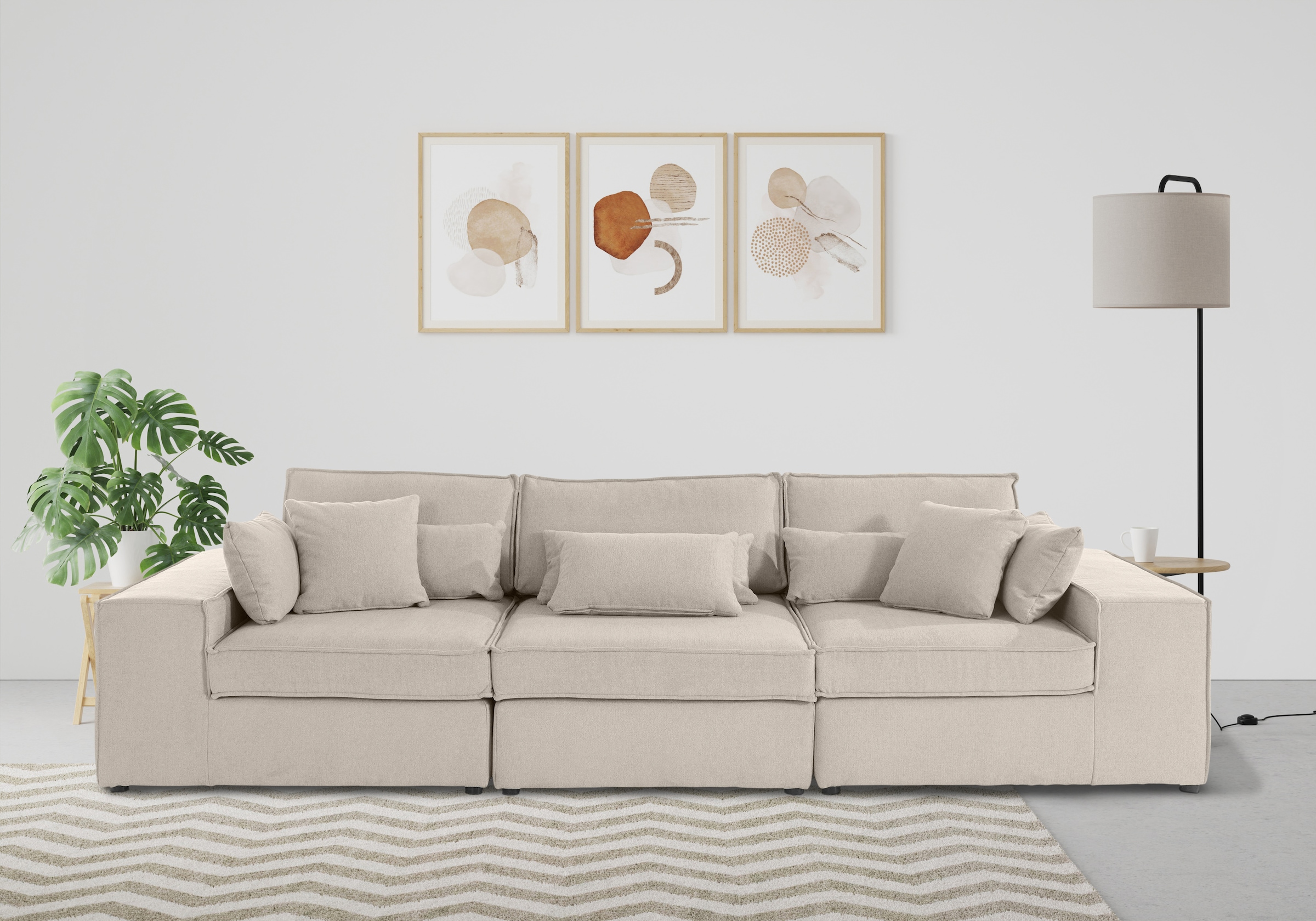 OTTO home 3-Sitzer "Florid" 3 Teile, bestehend aus Modulen, viele Bezugsqualitäten, auch in Cord