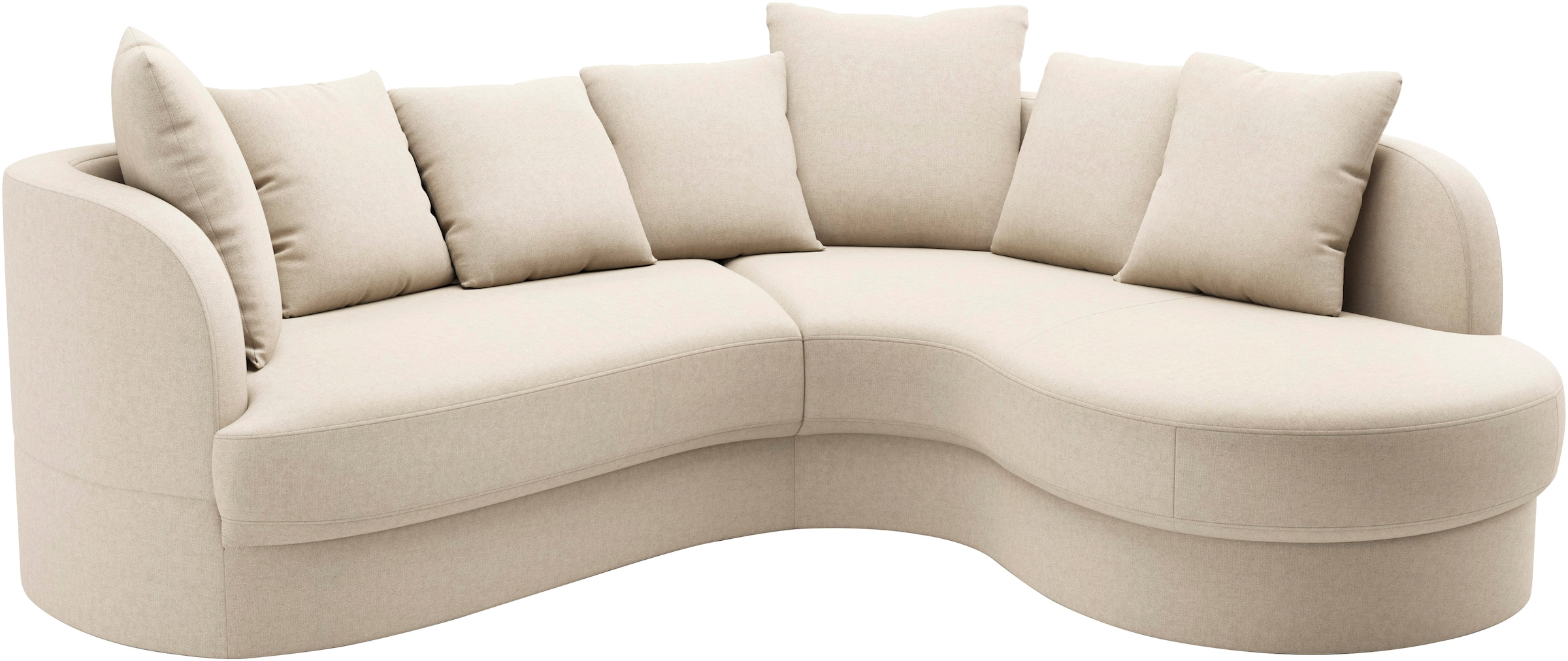sit&more Ecksofa »Samba L-Form«, moderne organische Form, inkl. 7 loser Rückenkissen