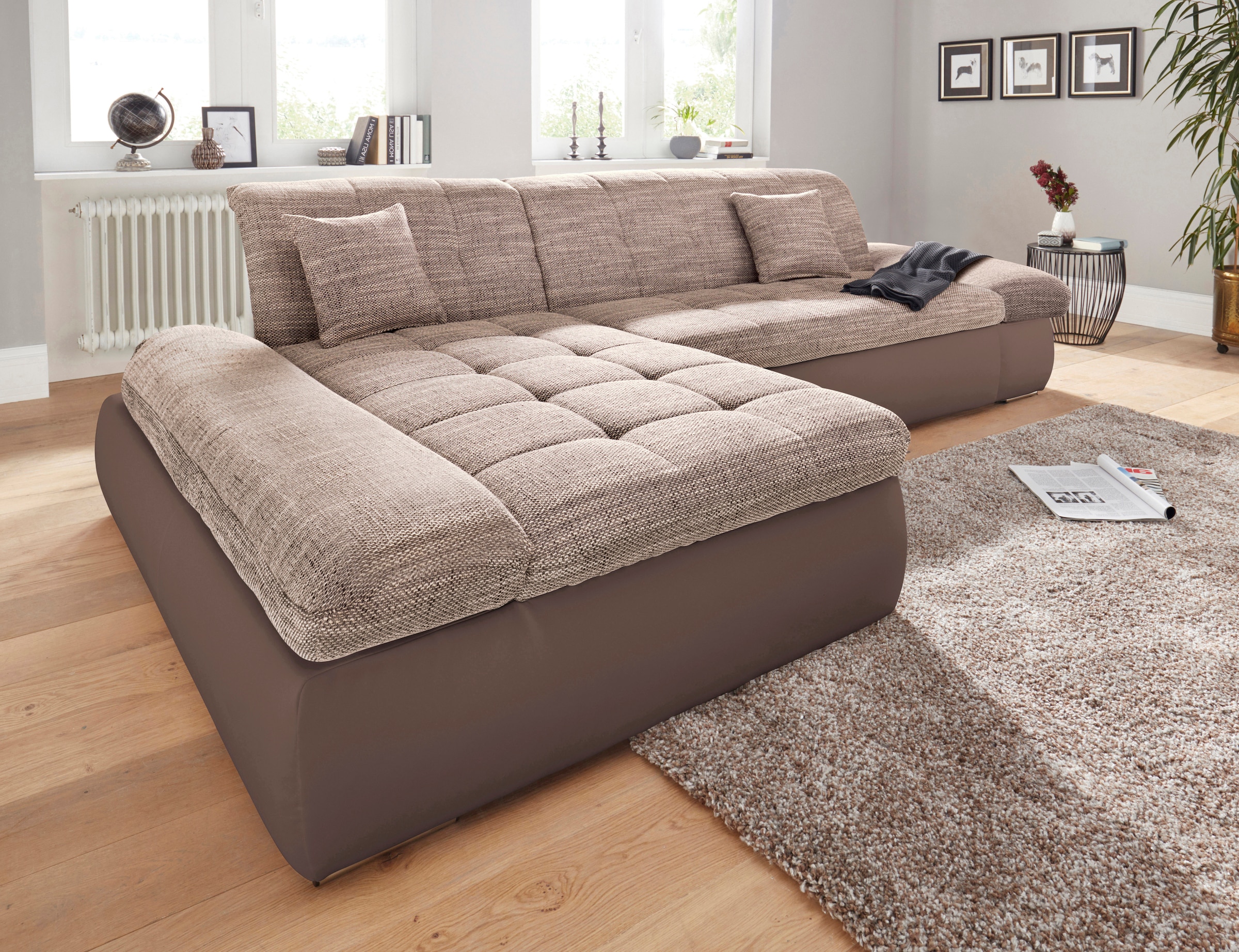 DOMO collection Ecksofa "Moric Luxus - B/T/H 300/172/80 cm, XXL-Format", L- günstig online kaufen