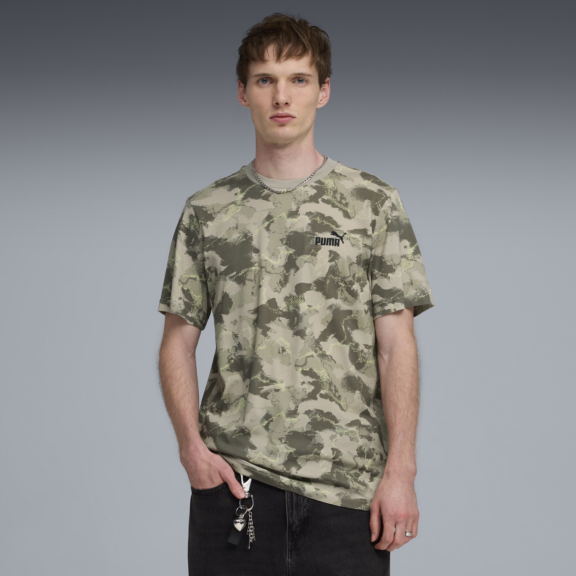 PUMA T-Shirt »Camo Bedrucktes T-Shirt Herren«