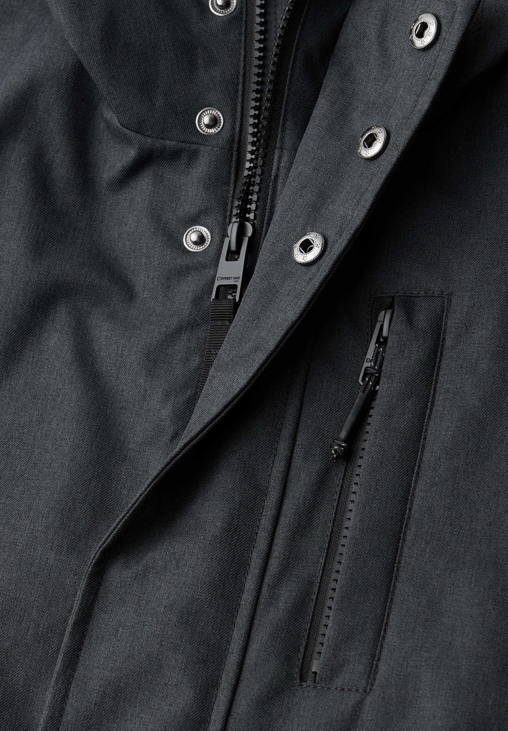 STREET ONE MEN Outdoorjacke mit Kapuze wasserabweisend