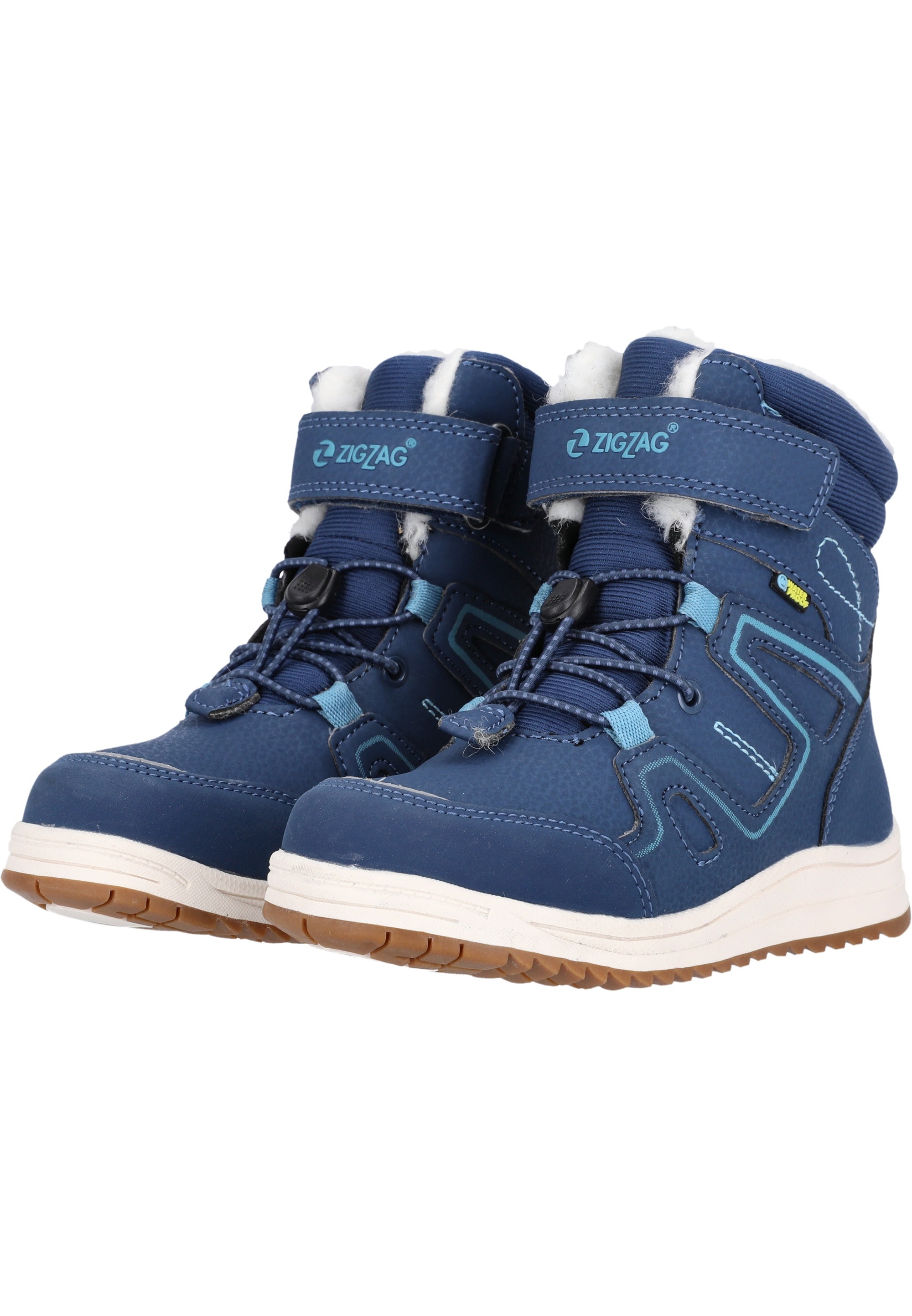 Stiefel ZIGZAG "Rincet", Mädchen, Gr. 24, blau, Kunstfaser, Polyurethane, Schuhe Stiefel, mit praktischem Schnellschnürsystem 3
