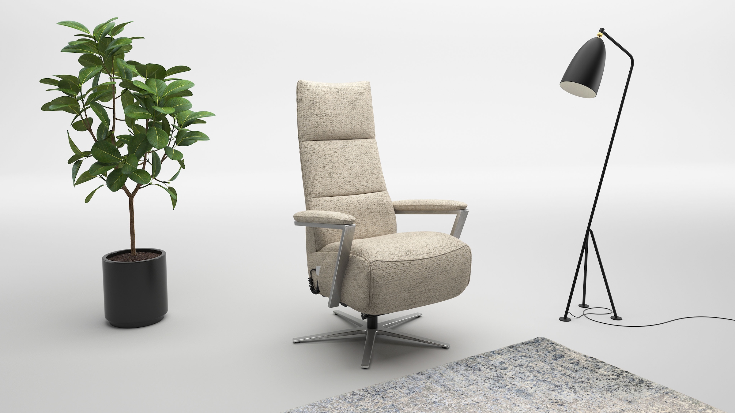 sit&more TV-Sessel "Vario Comfort, inkl. Kopfteilverstellung & 360 Drehfunktion" inkl. Herz-Waage-Funktion & 3 Motoren, Höhe der Armlehnen 62cm