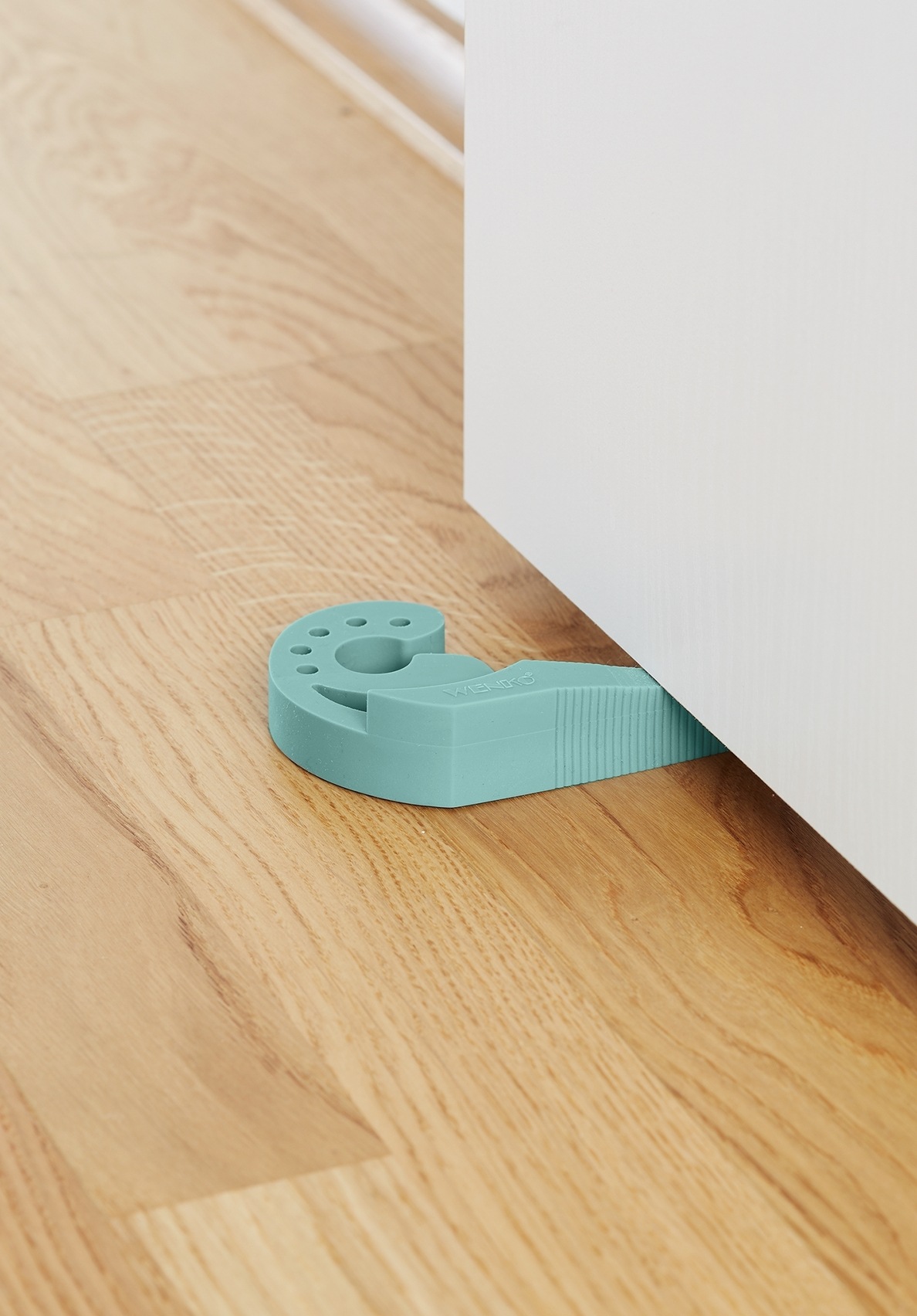 WENKO Fensterstopper »Modell Multi-STOP® Mint«, (Set, 4 St.), Klemmschutz, Türstopper aus Kunststoff
