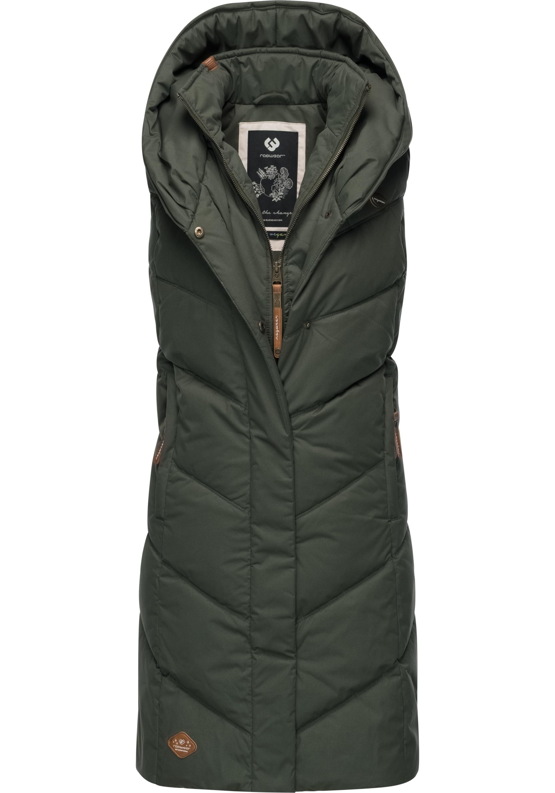 Ragwear Steppweste »Natalka Vest«, stylische, gesteppte Winterweste mit gefütterter Kapuze