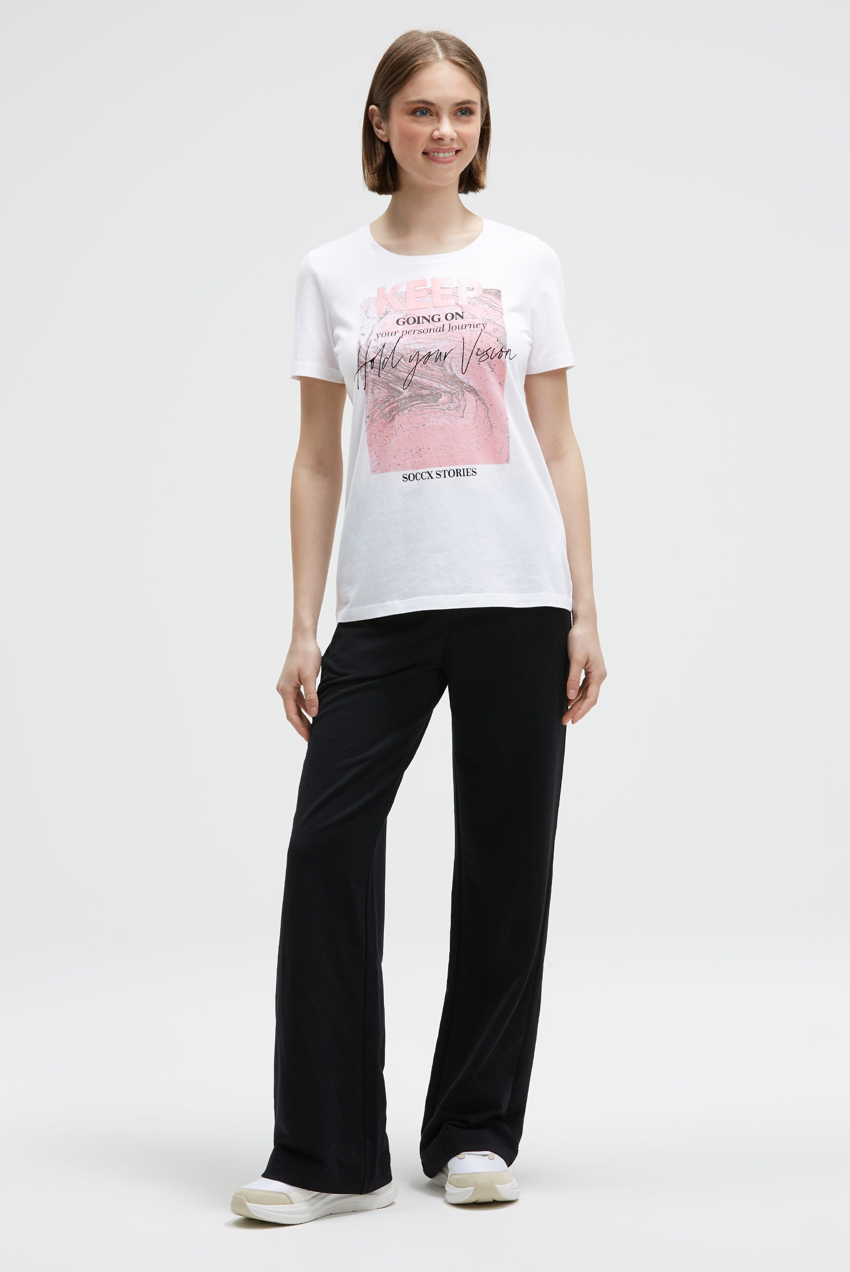 SOCCX Rundhalsshirt aus Baumwolle