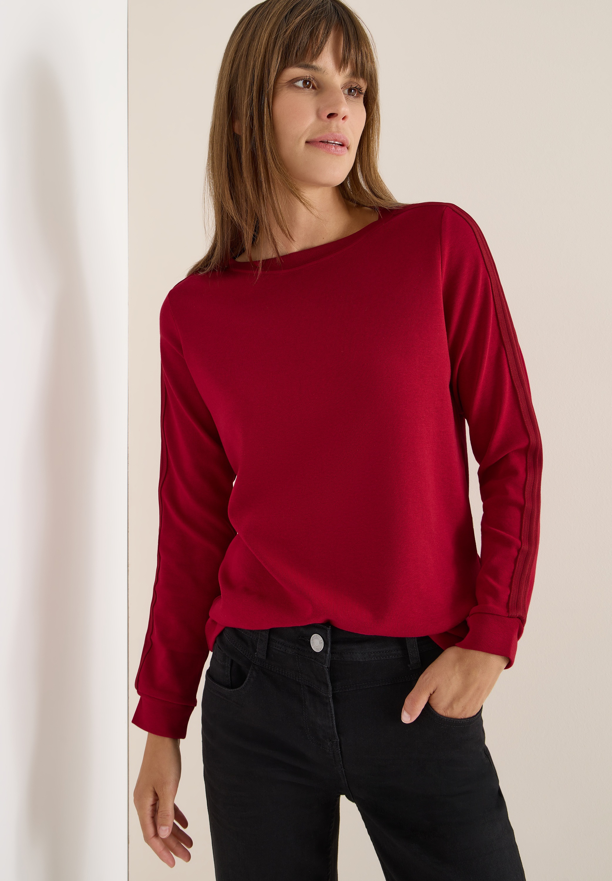 Cecil Langarmshirt mit Gallonstreifen günstig online kaufen