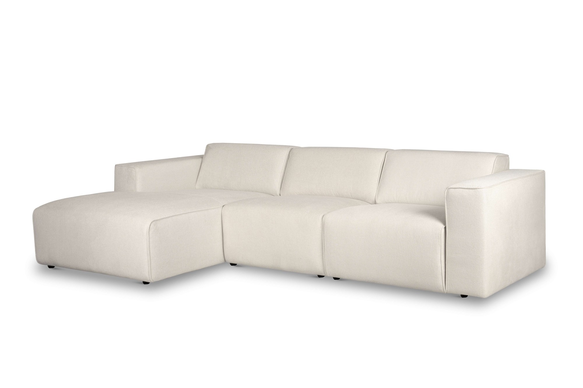 andas Ecksofa »Noord«, L-Form, mit Kedernaht, Breite 281 cm, Cord, Struktur, Webstoff