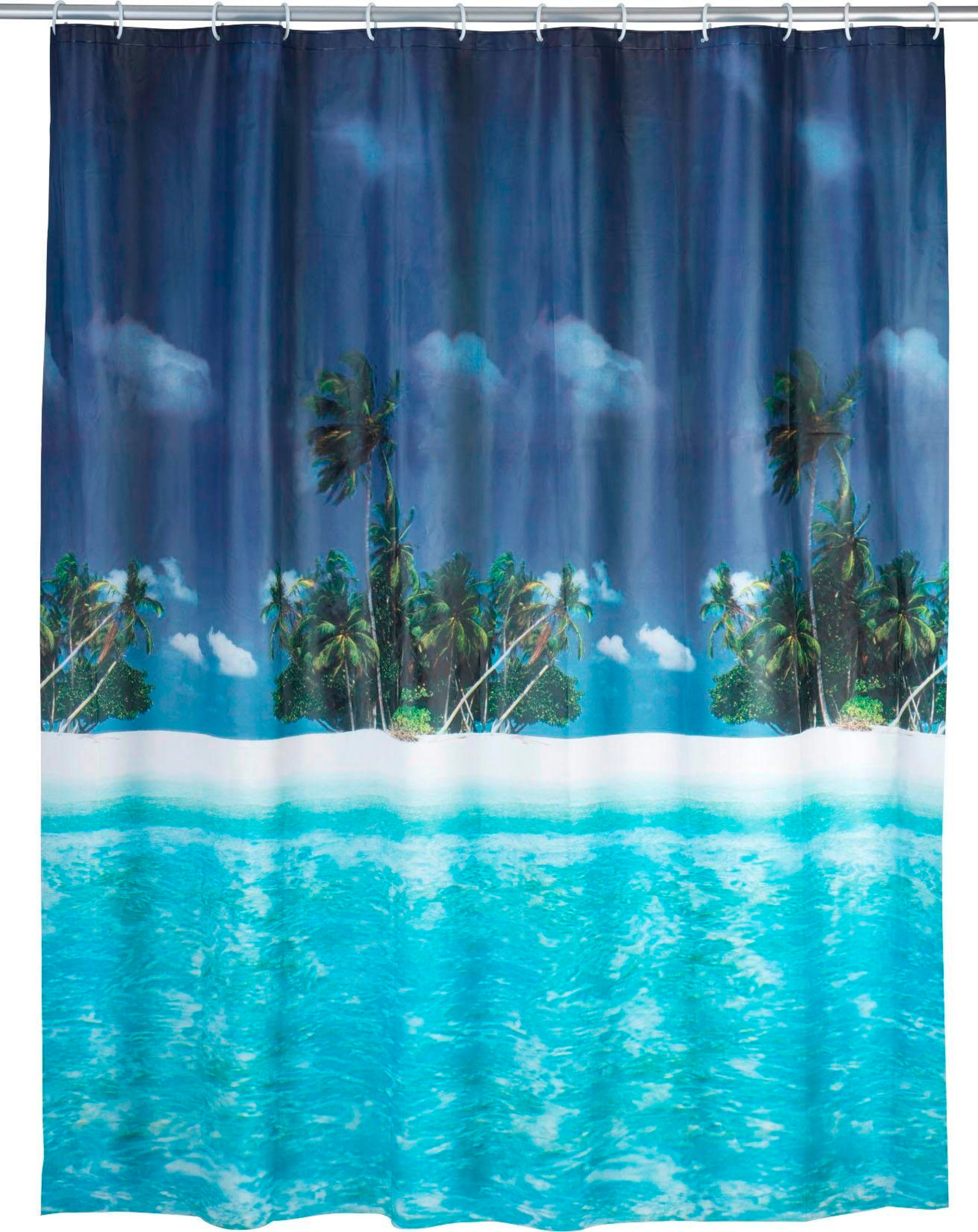 Duschvorhang »Palmenstrand«, Höhe 200 cm