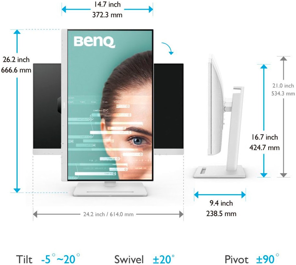 BenQ LED-Monitor »GW2790QT«, 68,6 cm/27 Zoll, 2560 x 1440 px, Quad HD, 5 ms Reaktionszeit, 75 Hz