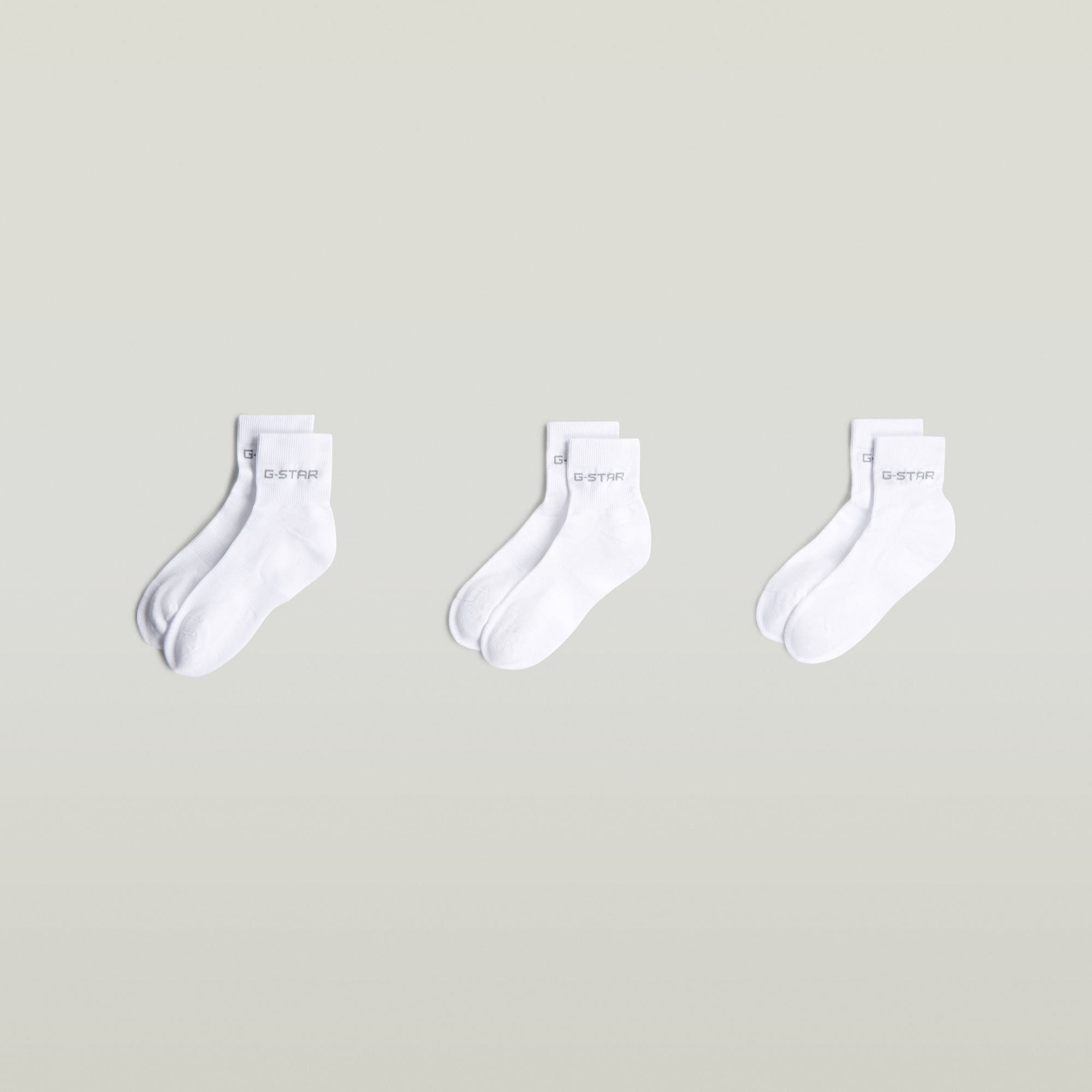 G-STAR Sportsocken »MUSK, 3 PACK ANKLET SPORTS SOCKS« Packung, 3 Paar tlg. unifarben, mit Logo-Jacquard