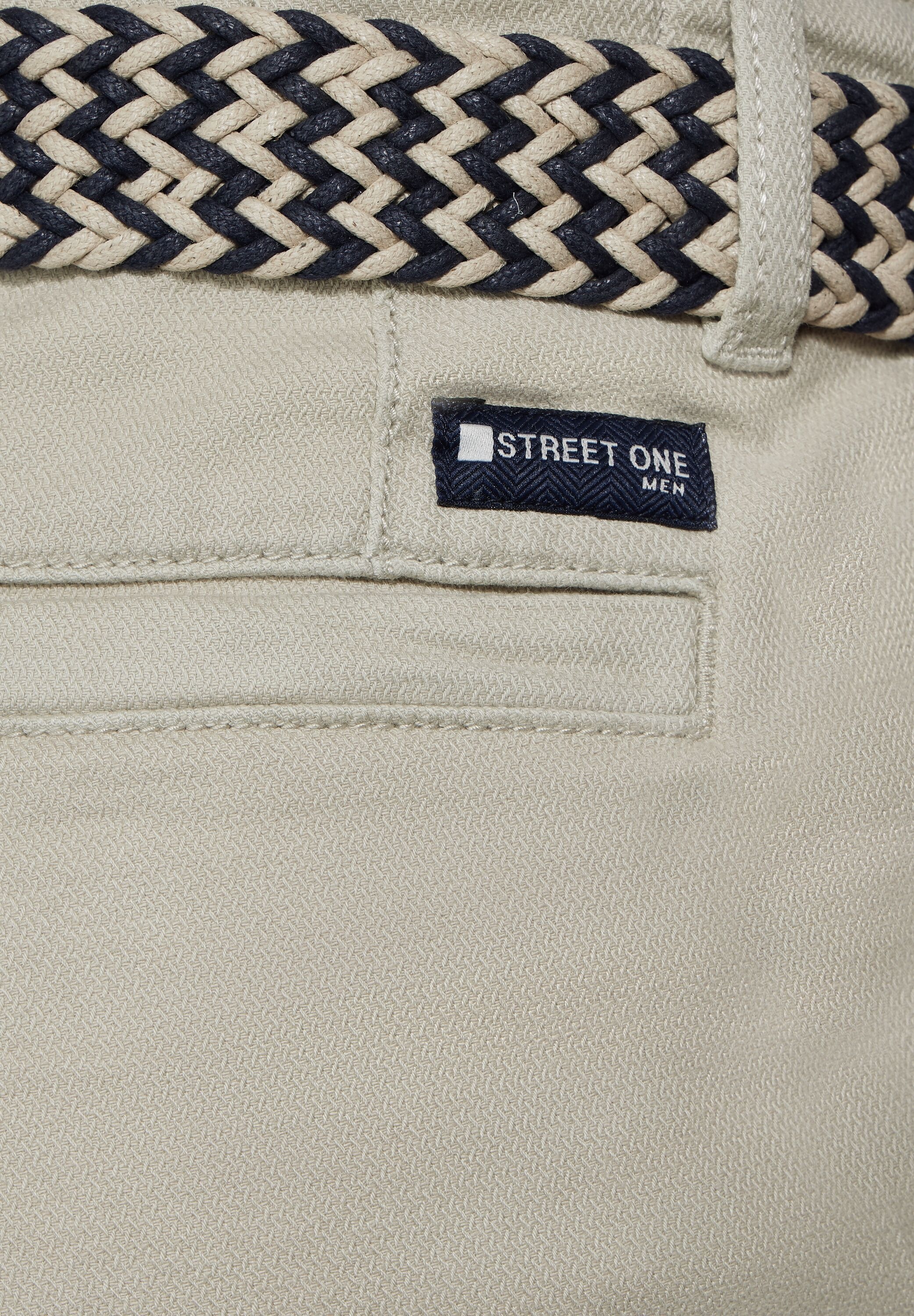 STREET ONE MEN Chinohose, softer Materialmix