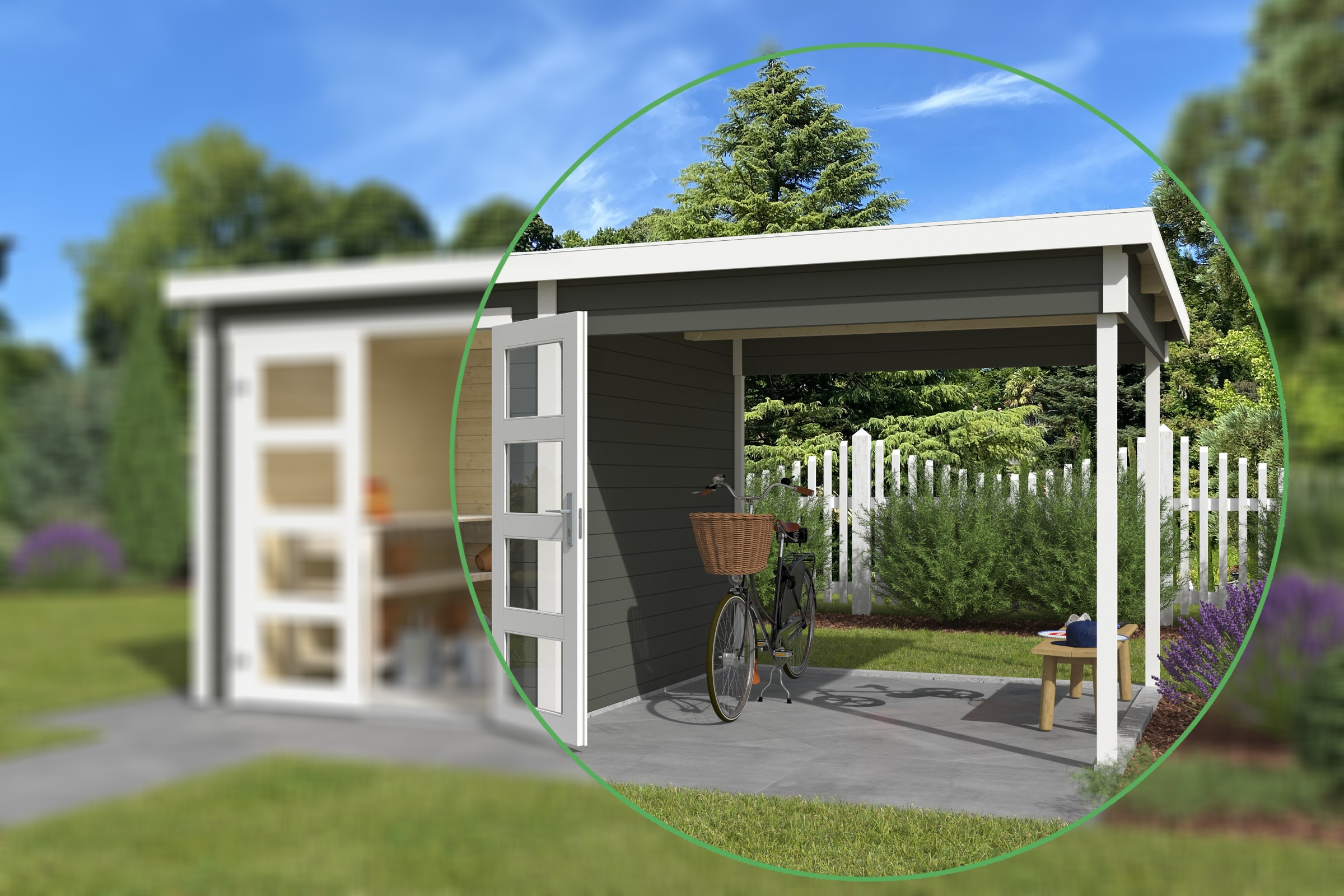 Nordic Holz Gartenhaus-Anbaudach "ZAMBEZI ANBAU 250x", Flachdach günstig online kaufen