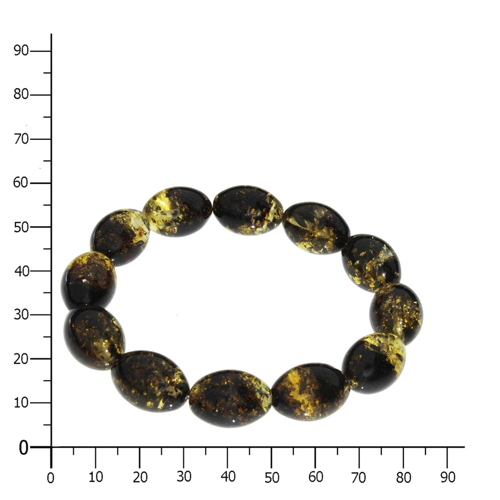 OSTSEE-SCHMUCK Armband »- Olive 17x12 mm - Bernstein -,«