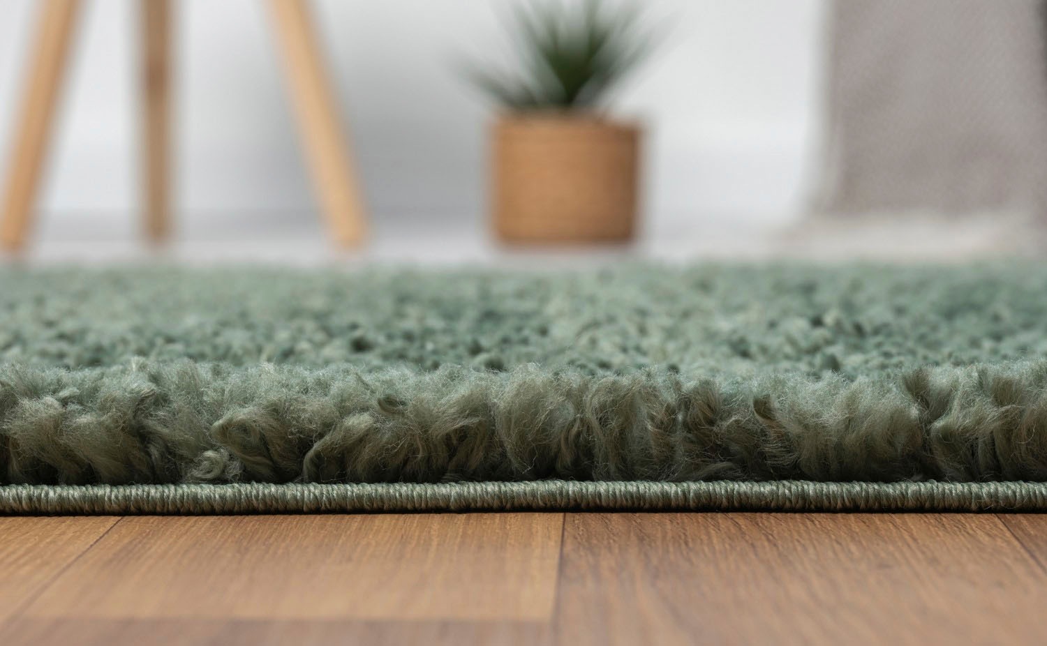 my home Hochflor-Bettumrandung »Banji«, (3 tlg.), Uni Farben, weich und flauschig, auch als Läufer & in rund erhältlich