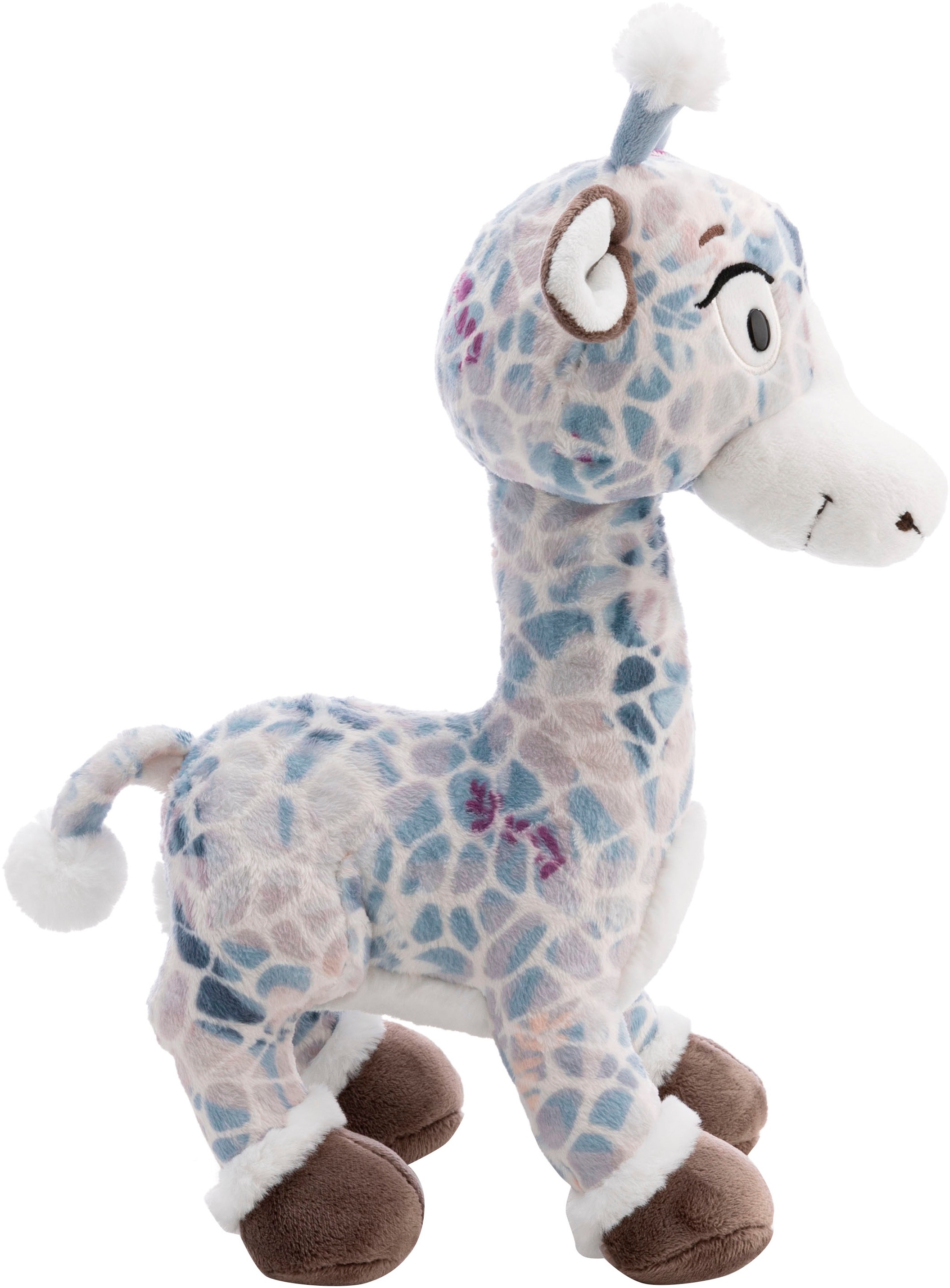 Nici Kuscheltier »Winter, Giraffe Winny Winterfur, 27 cm stehend«, stehend; enthält recyceltes Material (Global Recycled Standard)
