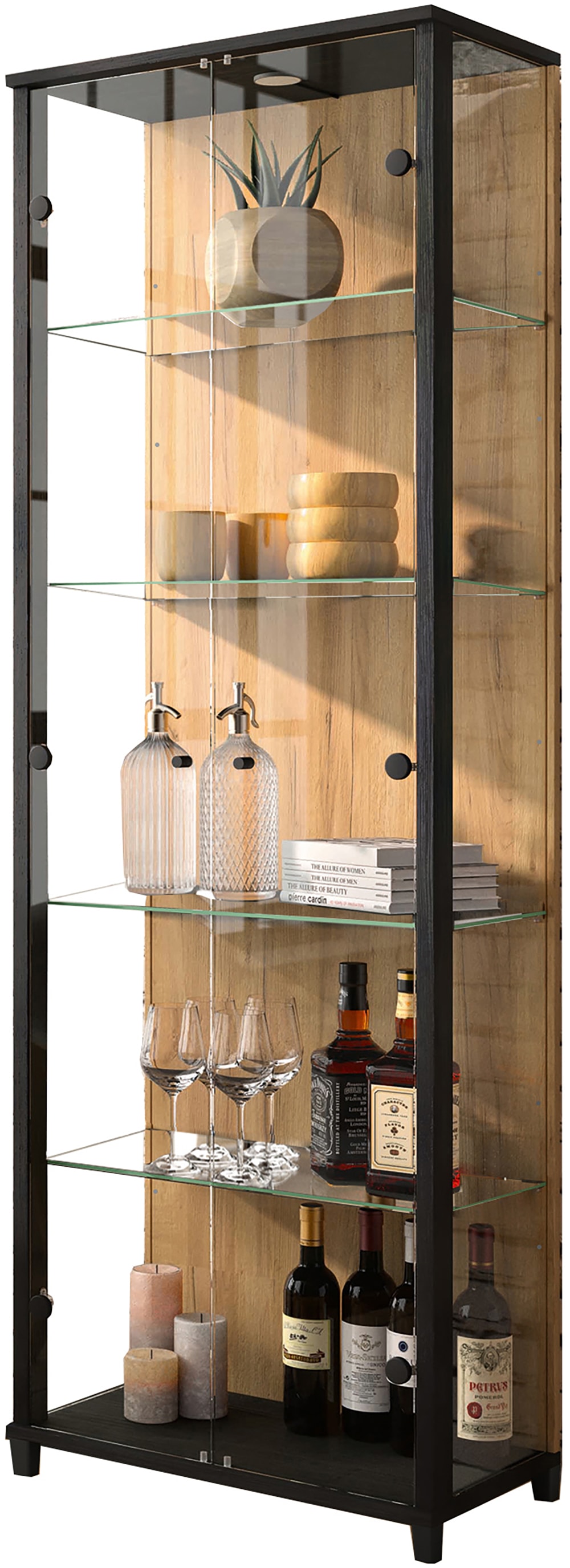 Vitrine »OPTIMA«, Standvitrine, Vitrinenschrank, Glasvitrine, Sammlervitrine, LED