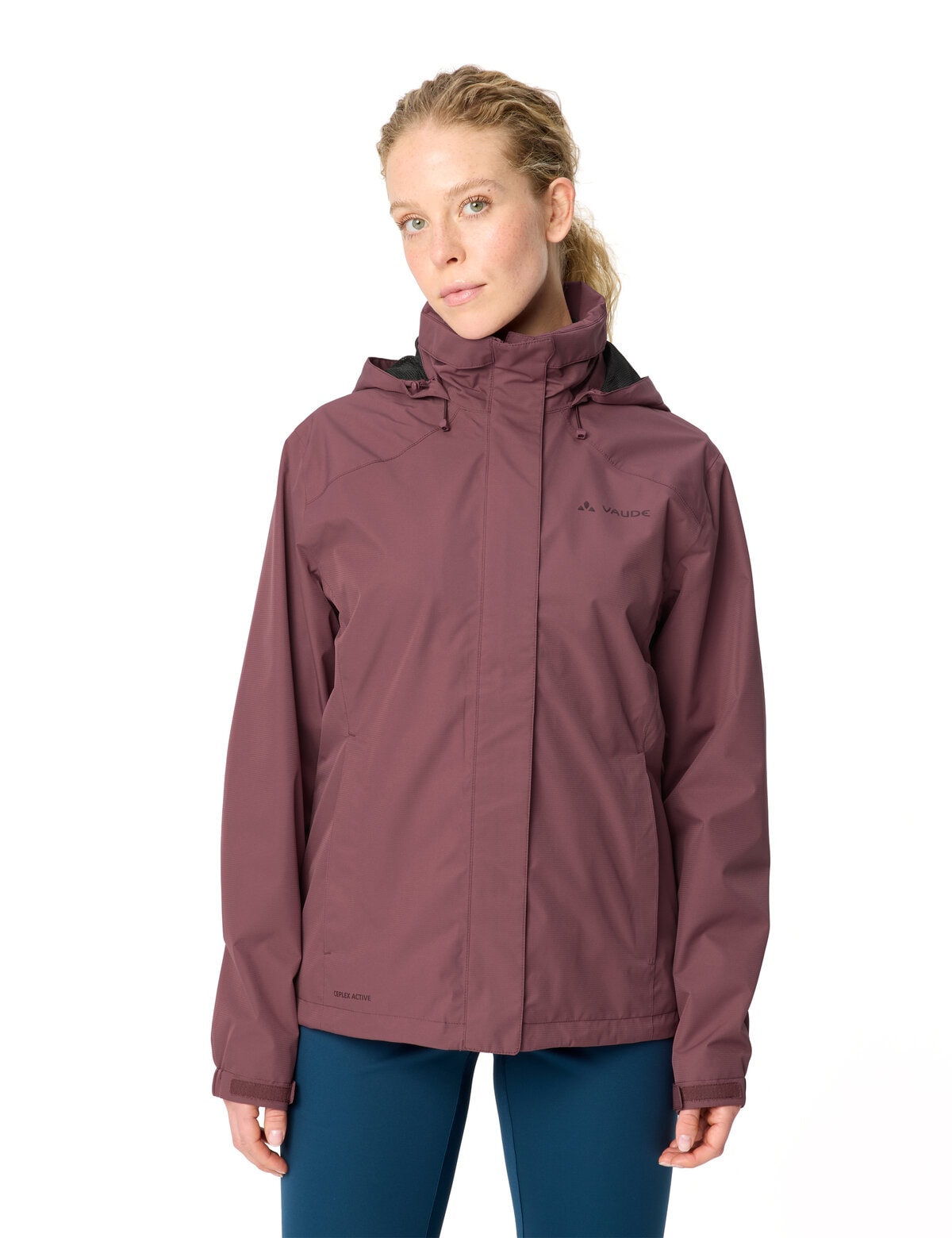 VAUDE Fahrradjacke "Womens Escape Bike Light Jacket" mit Kapuze für Radsport, Wandern und Nordic Walking, wasserabweisend, winddicht
