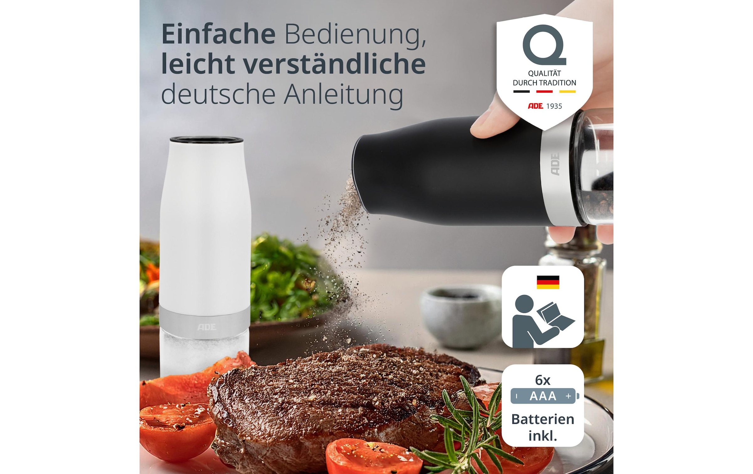 ADE Salz-/Pfeffermühle »2er Set 18,3 cm«