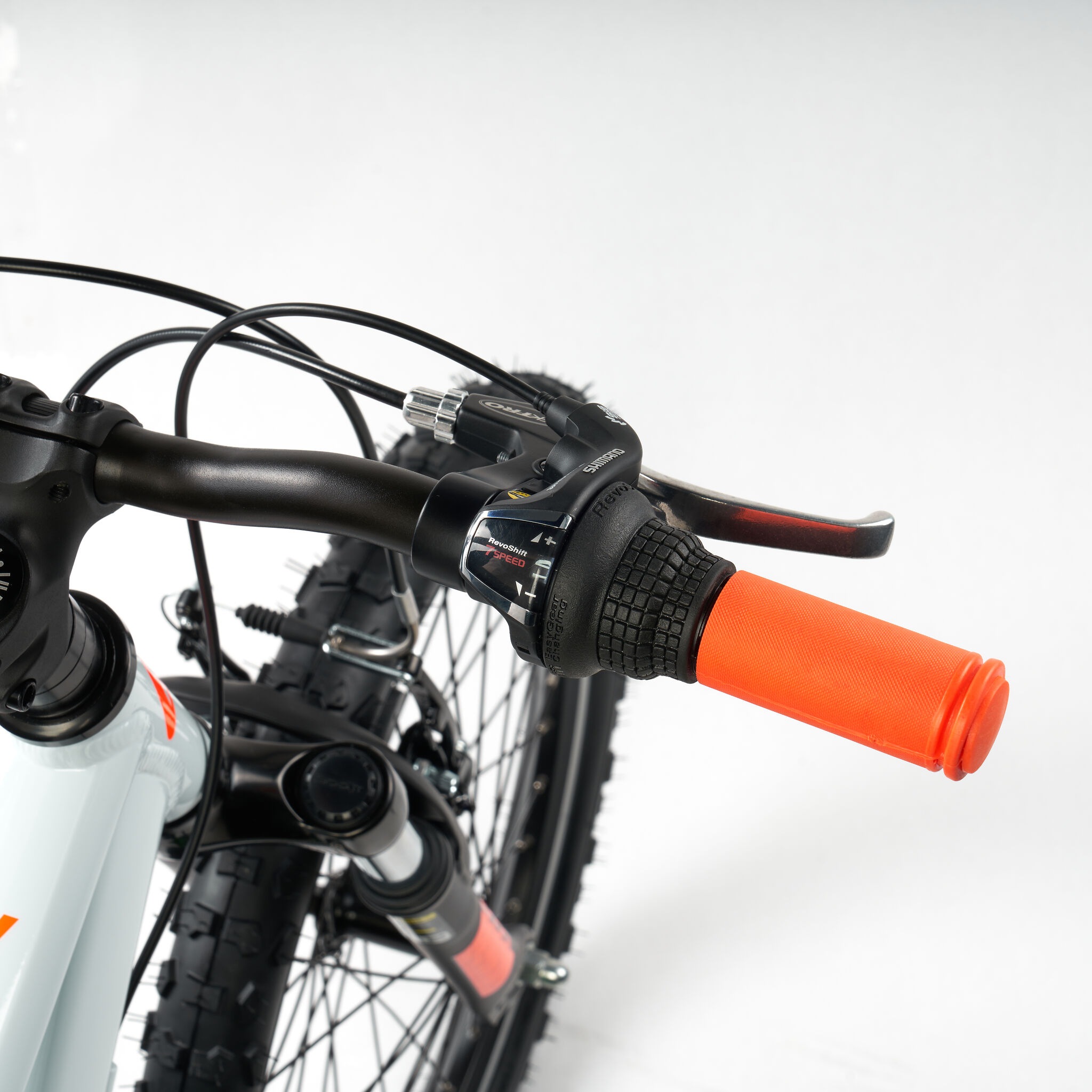 S’COOL Jugendfahrrad »S'COOL Xroc Pro 20-K7 Sky Grey/Neon Orange« 7 Gang Shimano Kettenschaltung