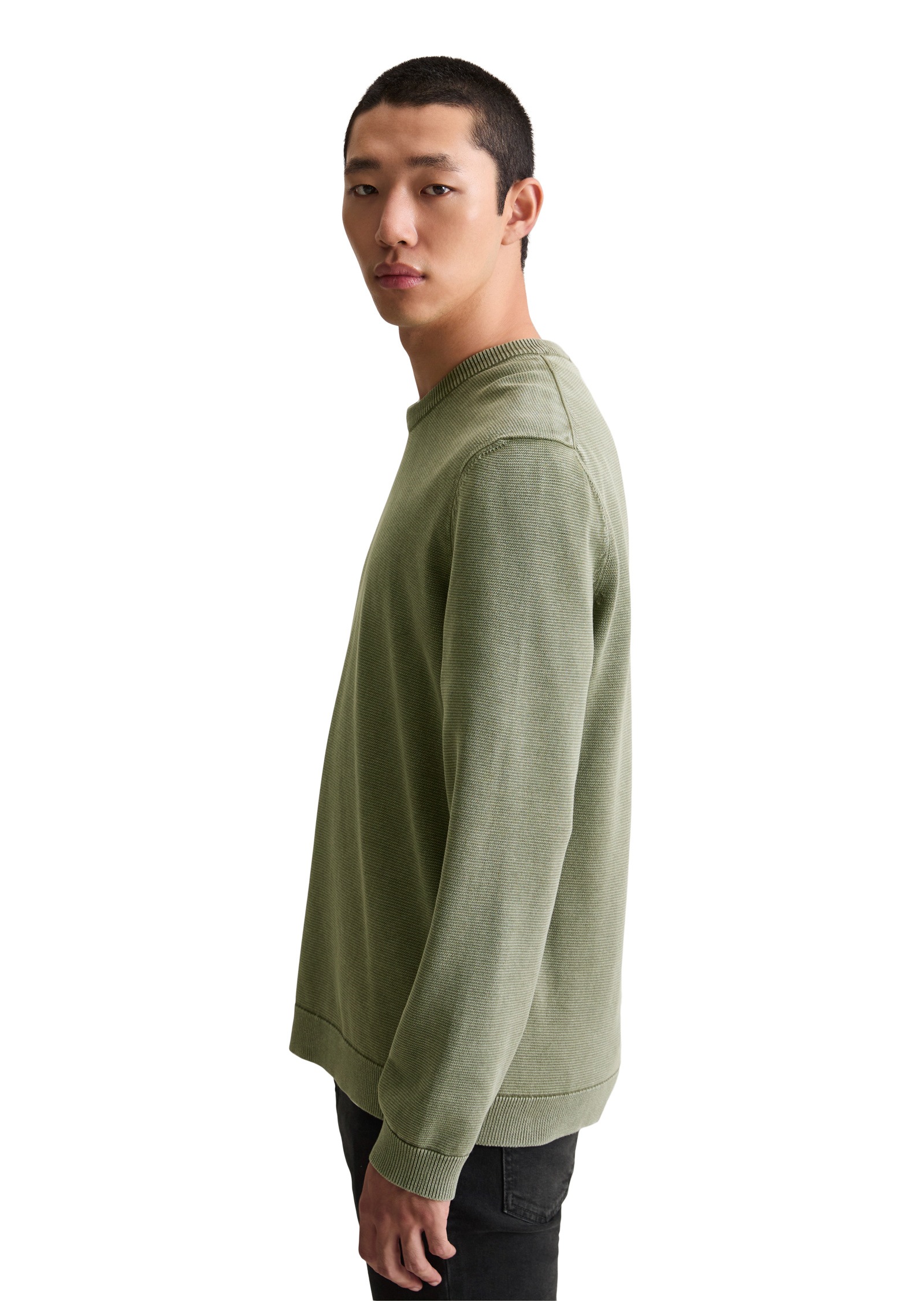 Marc O'Polo DENIM Rundhalspullover »aus reiner Bio-Baumwolle«