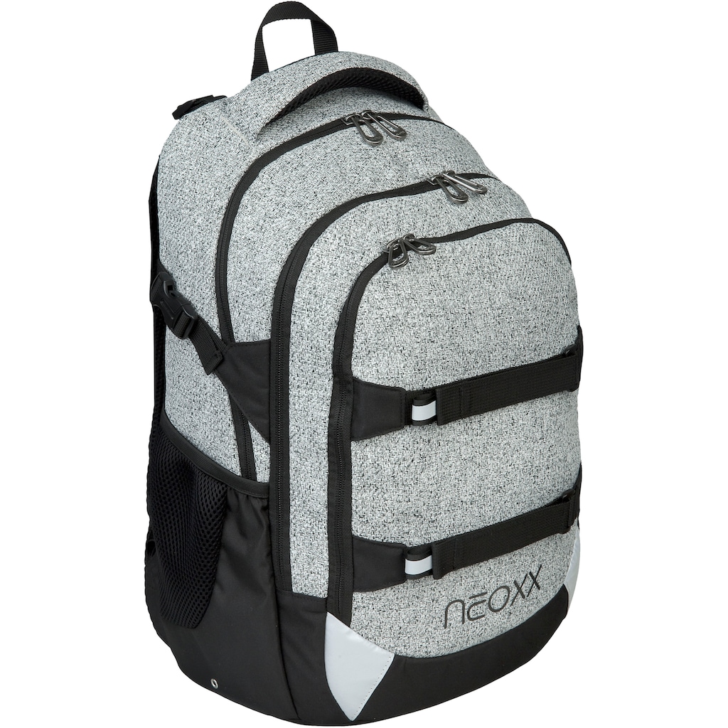 neoxx Schulrucksack »Active, Wool the World«, reflektierende Details