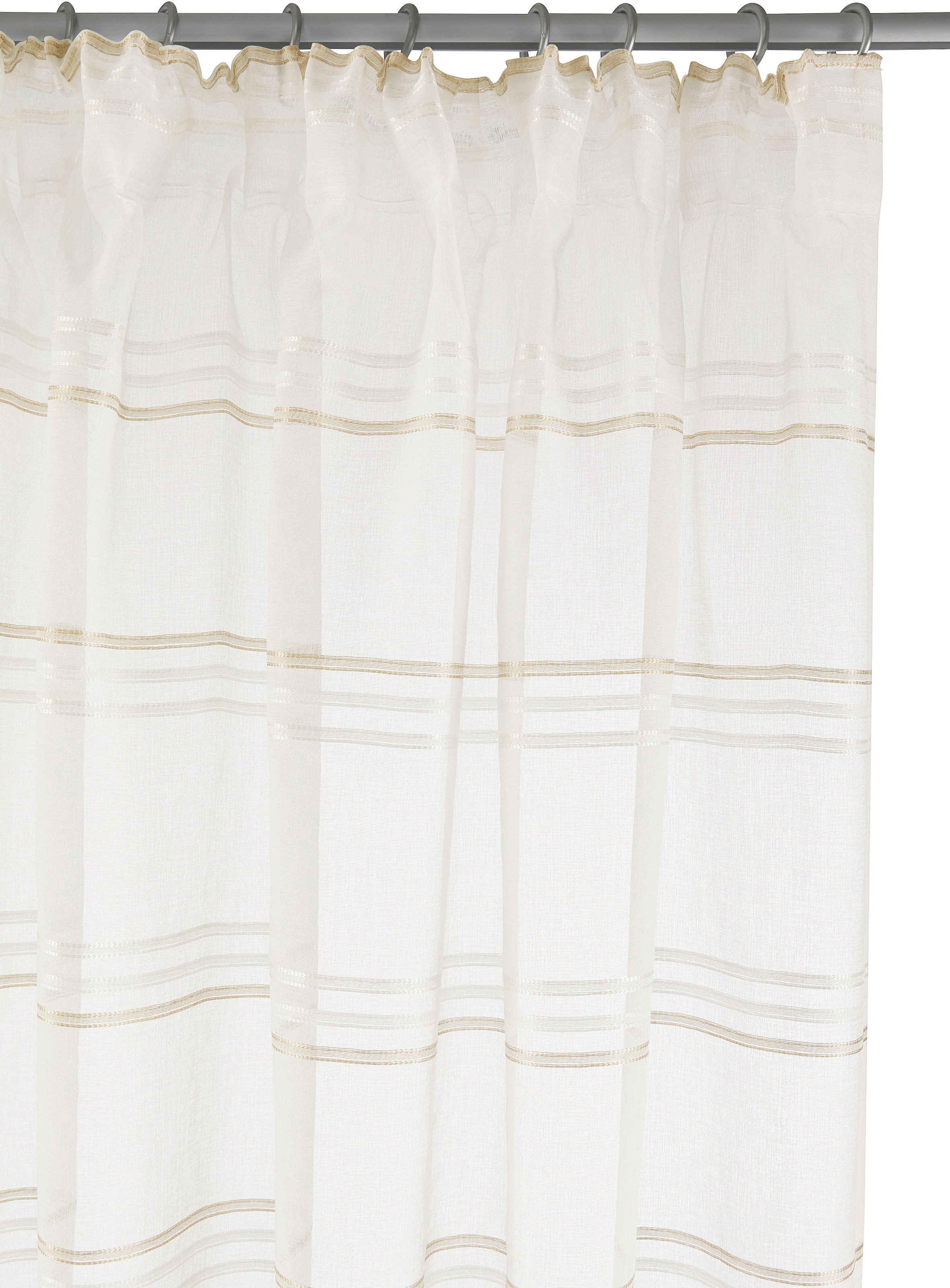 OTTO home Gardine »Sirii« Multifunktionsband 1 Stk. tlg. Halbtransparent, angenehme Haptik, mit Querstreifen, modern