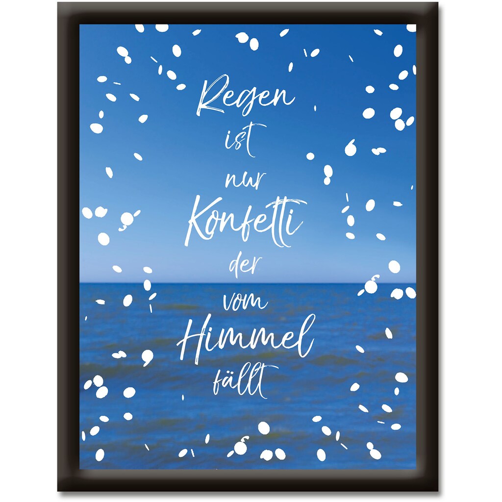 Artland Wandbild »Regen ist nur Konfetti«, Sprüche & Texte, (1 St.)