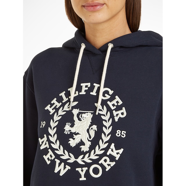 Tommy Hilfiger Kapuzensweatshirt »REG CREST HOODIE«, mit gesticktem  Logoschriftzug online kaufen | BAUR