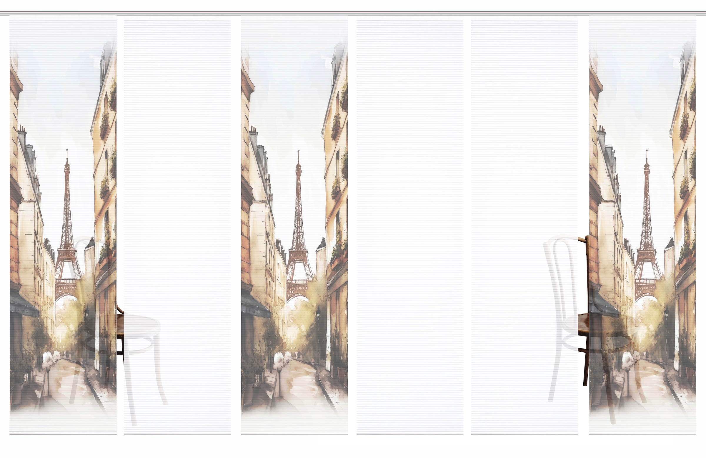 HOME in green Schiebegardine "FRANCQ" Paneelwagen 6 Stk. tlg. Bambusoptik, günstig online kaufen