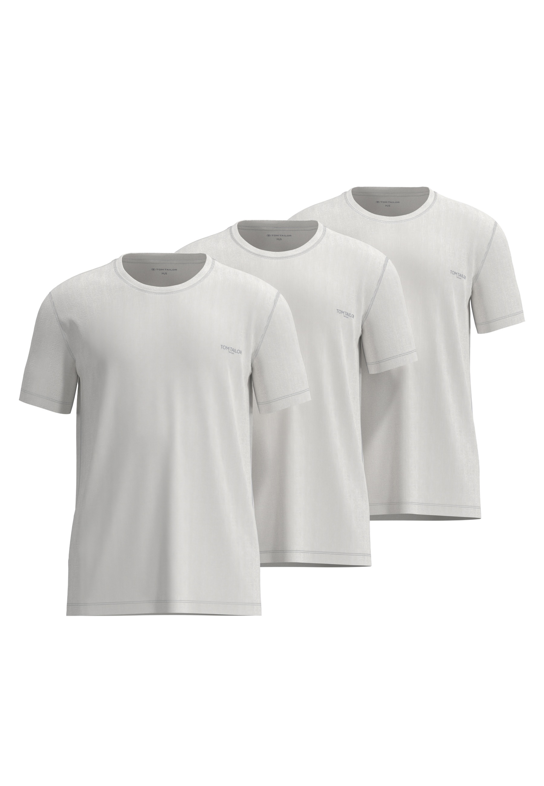 T-Shirt TOM TAILOR, Damen, Gr. 8, weiß, hell, uni, Single Jersey, Obermaterial: 100% Baumwolle, Shirts T-Shirt
