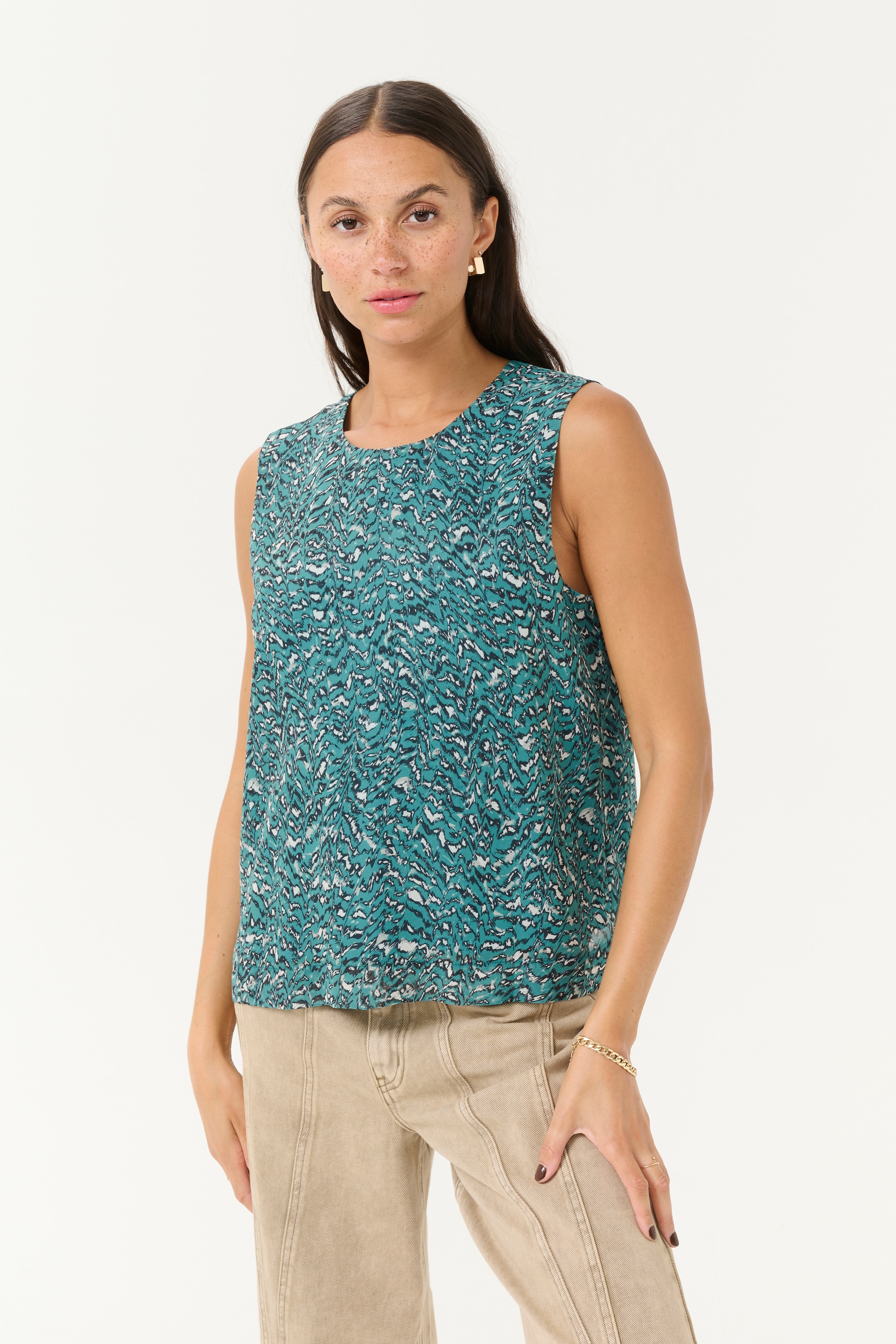 KAFFE Kurzarmbluse »Damen Bluse kurzarm KAbella«
