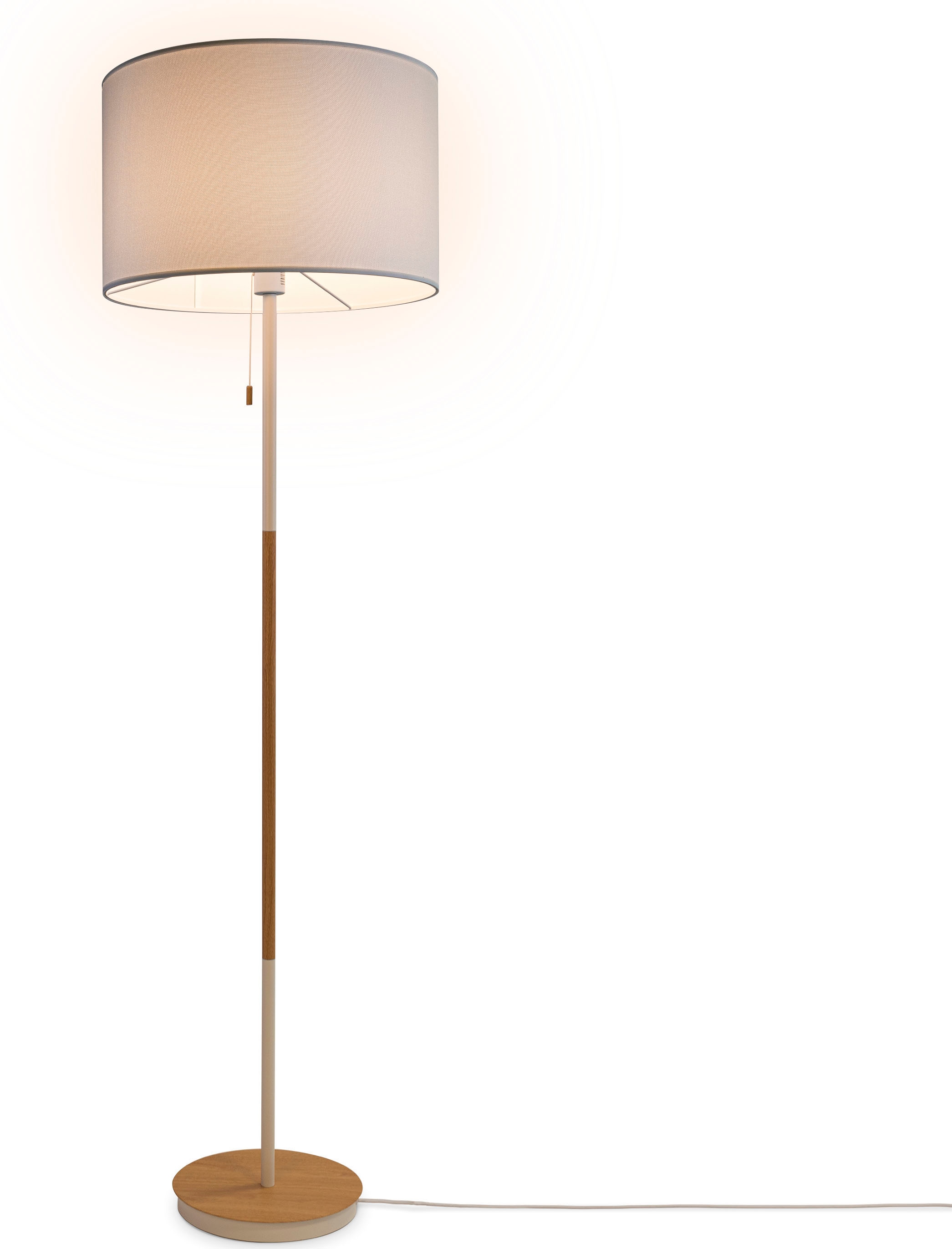 Standleuchte günstig Home E27 Stehlampe Paco Skandi CA | BAUR Stoffschirm »EK kaufen Wohnzimmer UNI COLOR«, Einfarbig Stofflampe