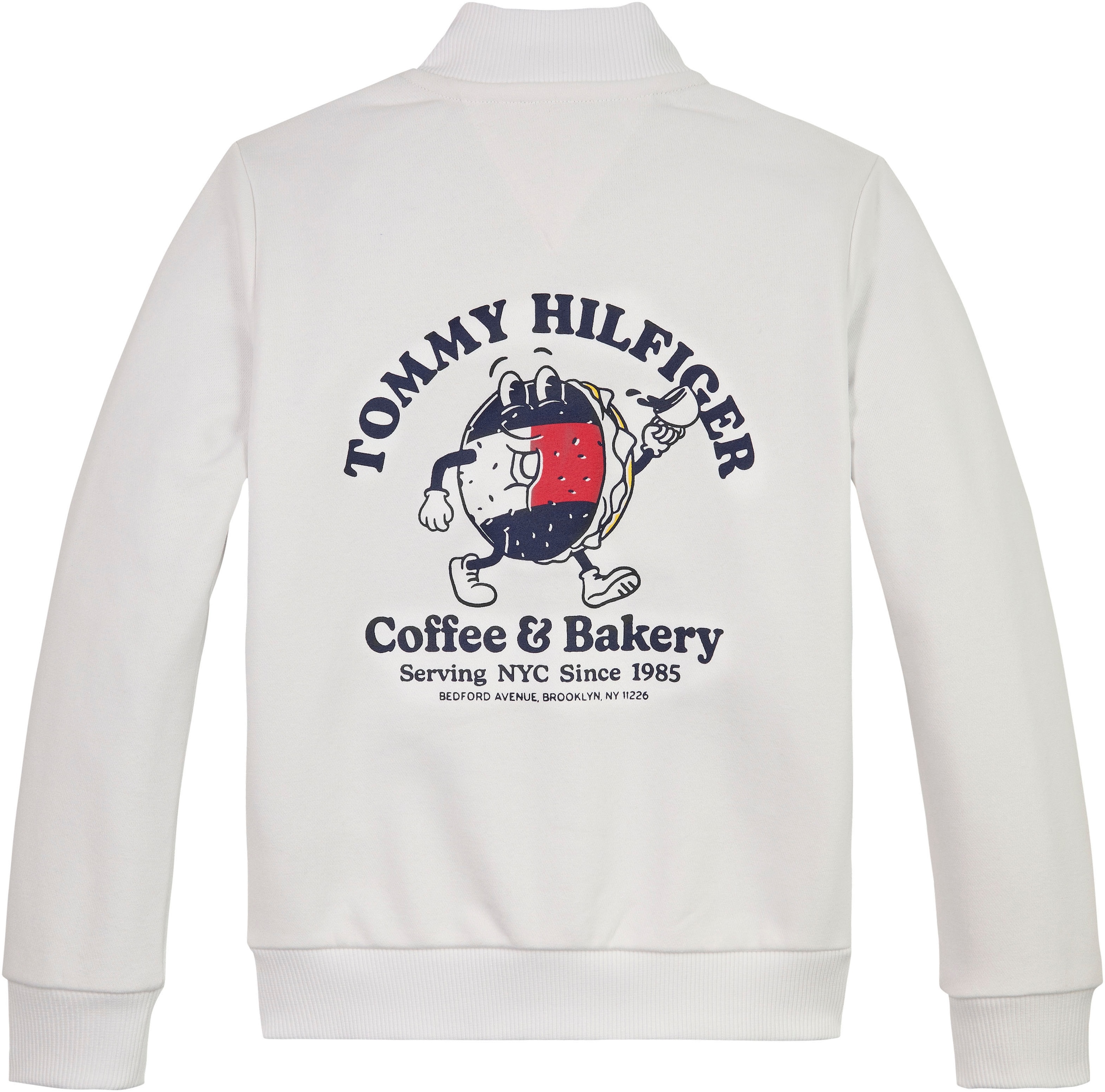 Tommy Hilfiger Sweatshirt »TOMMY BAUR kaufen BAGELS SWEATSHIRT«, Print der mit online | FULL ZIP Rückseite auf großem